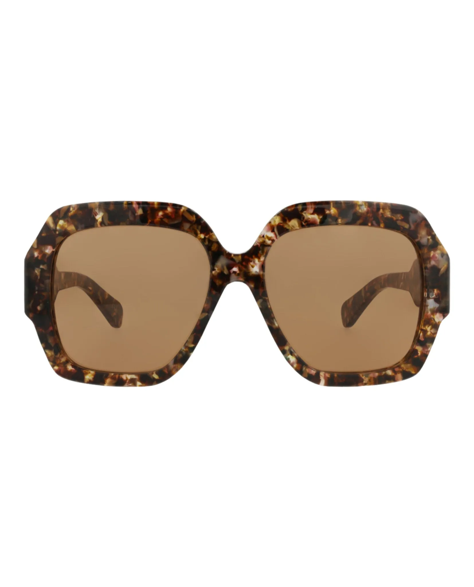 Chloé CH 0154S 30014079 009 Square Plastic Havana Sunglasses with Brown Lens sold by Gaffos