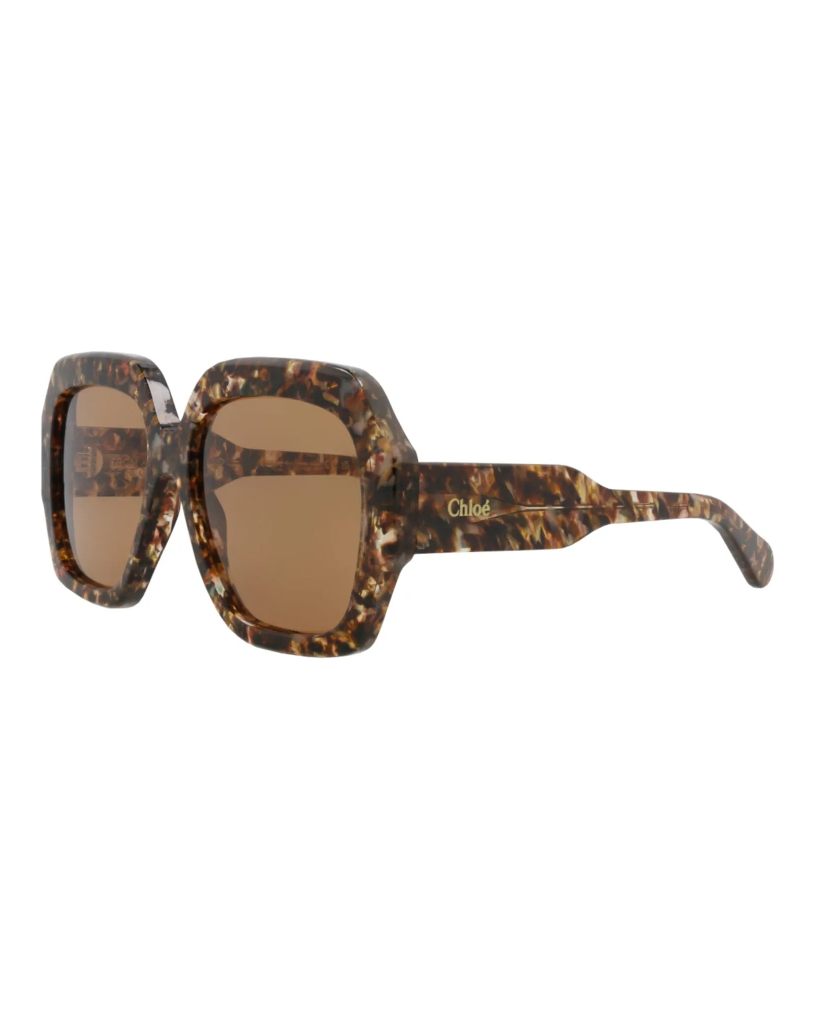 Chloé CH 0154S 30014079 009 Square Plastic Havana Sunglasses with Brown Lens sold by Gaffos product image thumbnail 2