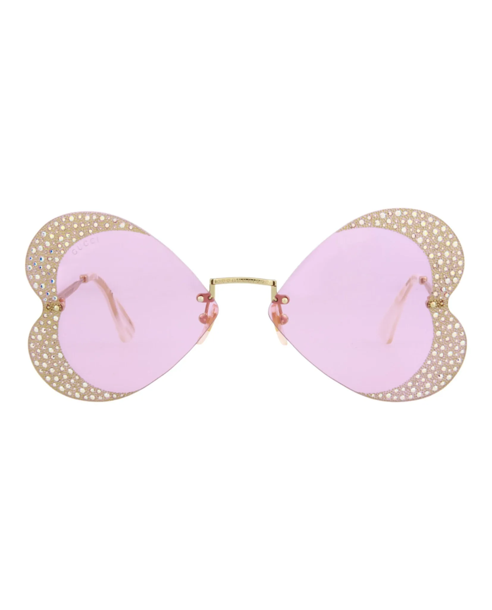 Gucci GG 0897S 30010507 001 Cat-Eye Metal Gold Sunglasses with Pink Lens sold by Gaffos