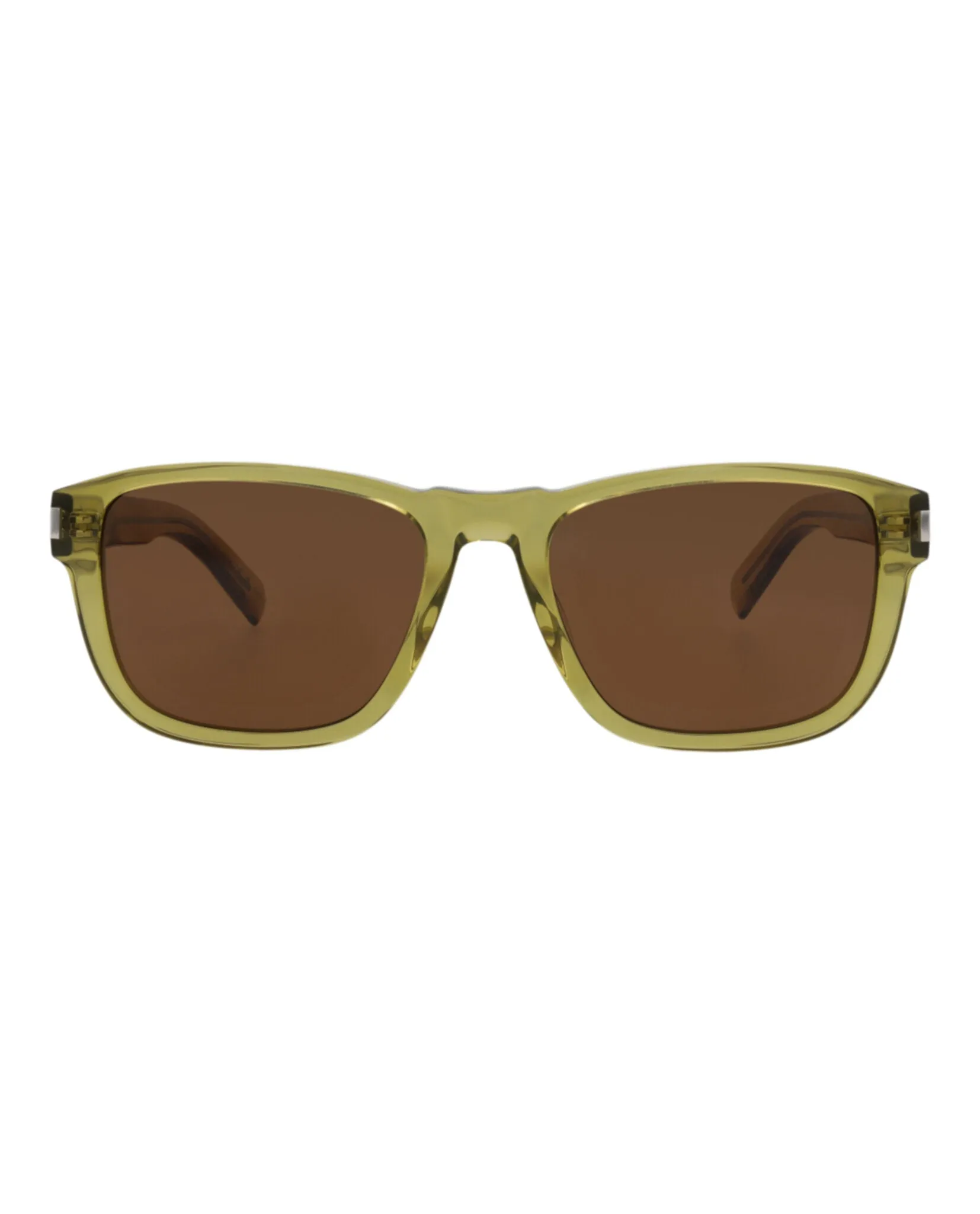 Saint Laurent SL 710 30015795 005 Square Plastic Green Sunglasses with Brown Lens sold by Gaffos