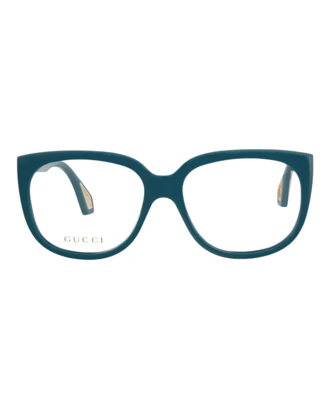 Gucci GG 0470O 30006525 003 Square Plastic Blue Optical Frames with Transparent Lens sold by Gaffos