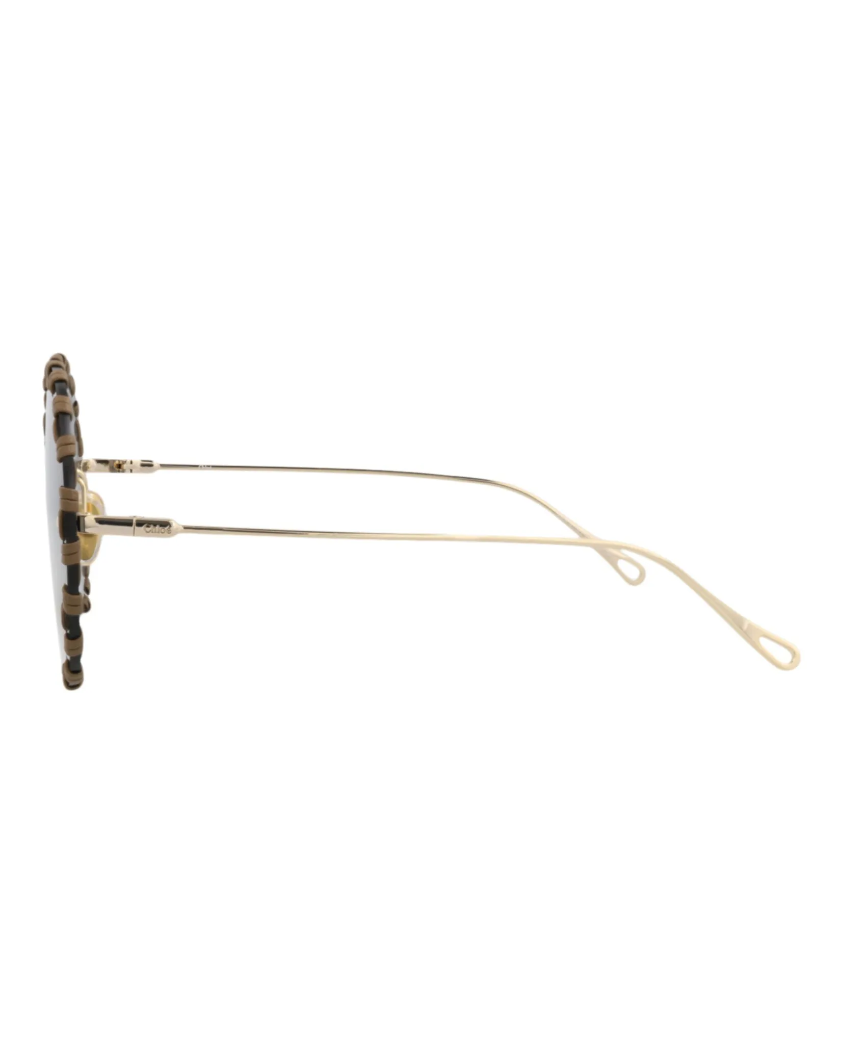 Chloé CH 0186S 30014135 001 Round Metal Gold Sunglasses with Grey Lens sold by Gaffos product image thumbnail 3