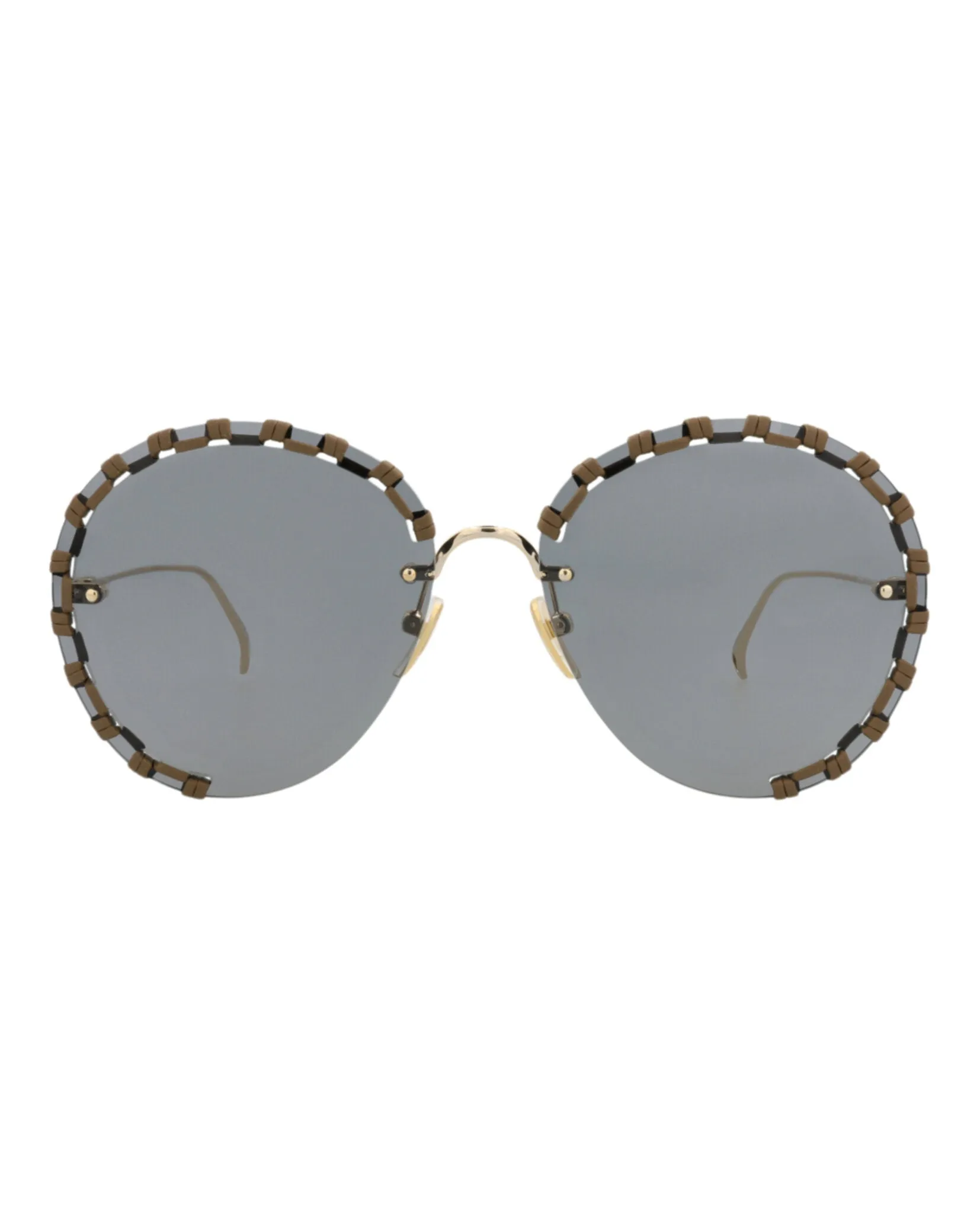 Chloé CH 0186S 30014135 001 Round Metal Gold Sunglasses with Grey Lens sold by Gaffos