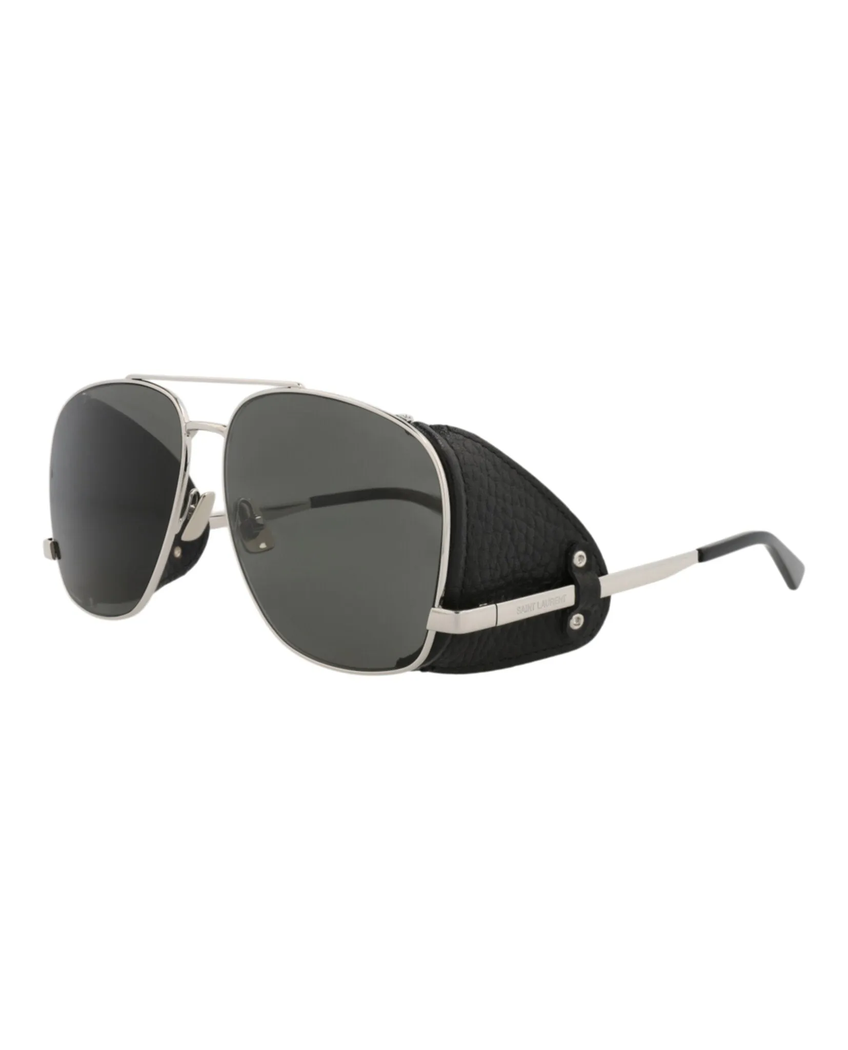 Saint Laurent SL 653LEONL 30015641 001 Aviator Metal Silver Sunglasses with Grey Lens sold by Gaffos product image thumbnail 2