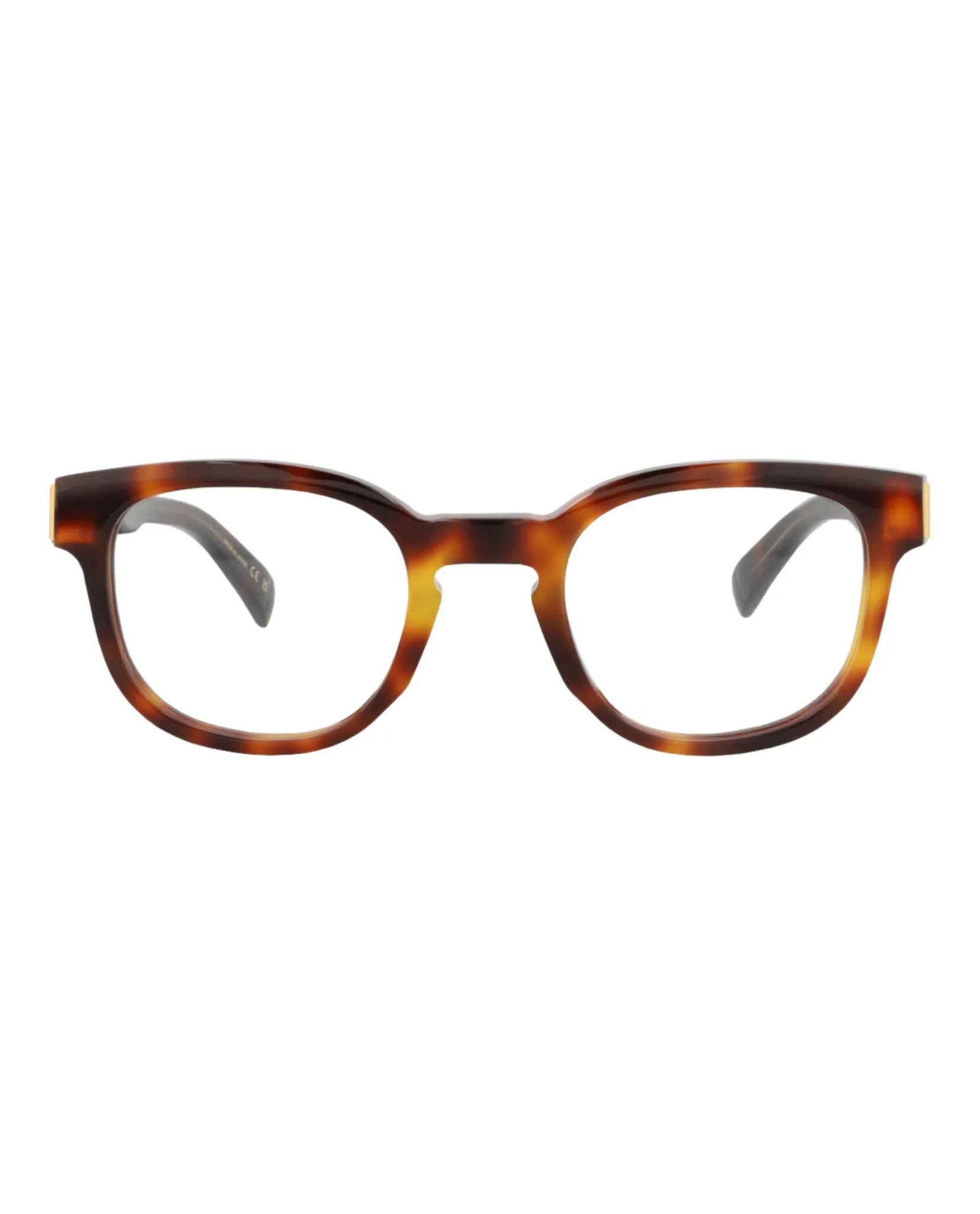 Dunhill DU 0003O 30009670 002 Round Plastic Havana Optical Frames with Transparent Lens sold by Gaffos