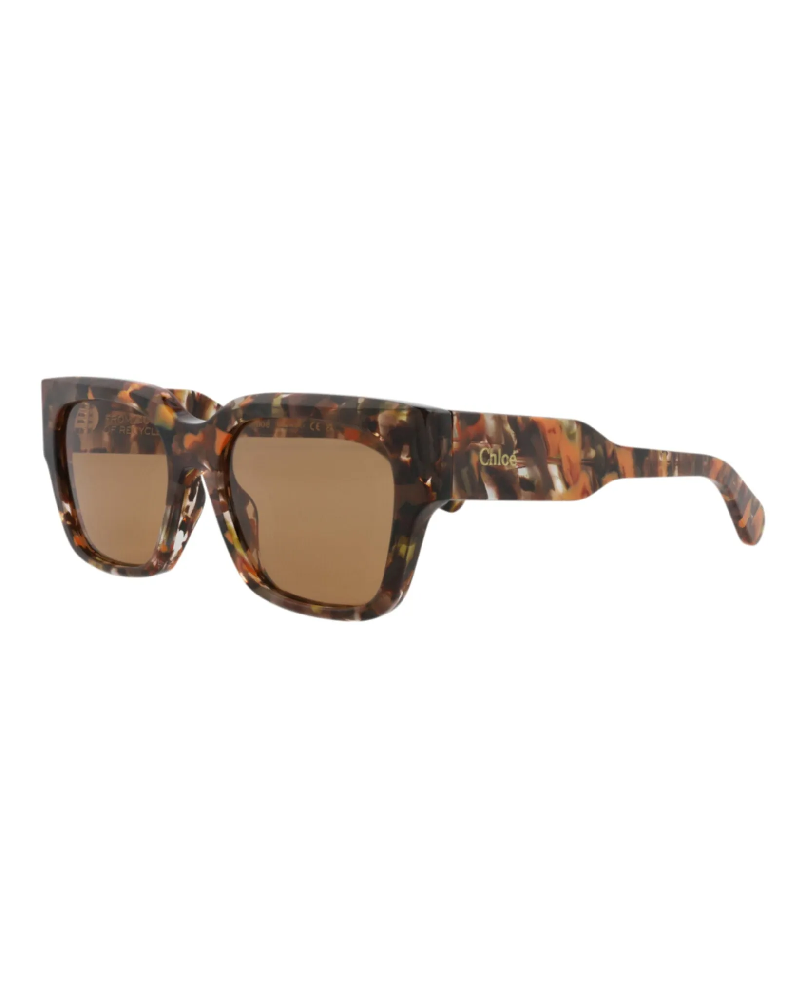 Chloé CH 0190S 30014666 006 Square Plastic Havana Sunglasses with Brown Lens sold by Gaffos product image thumbnail 2