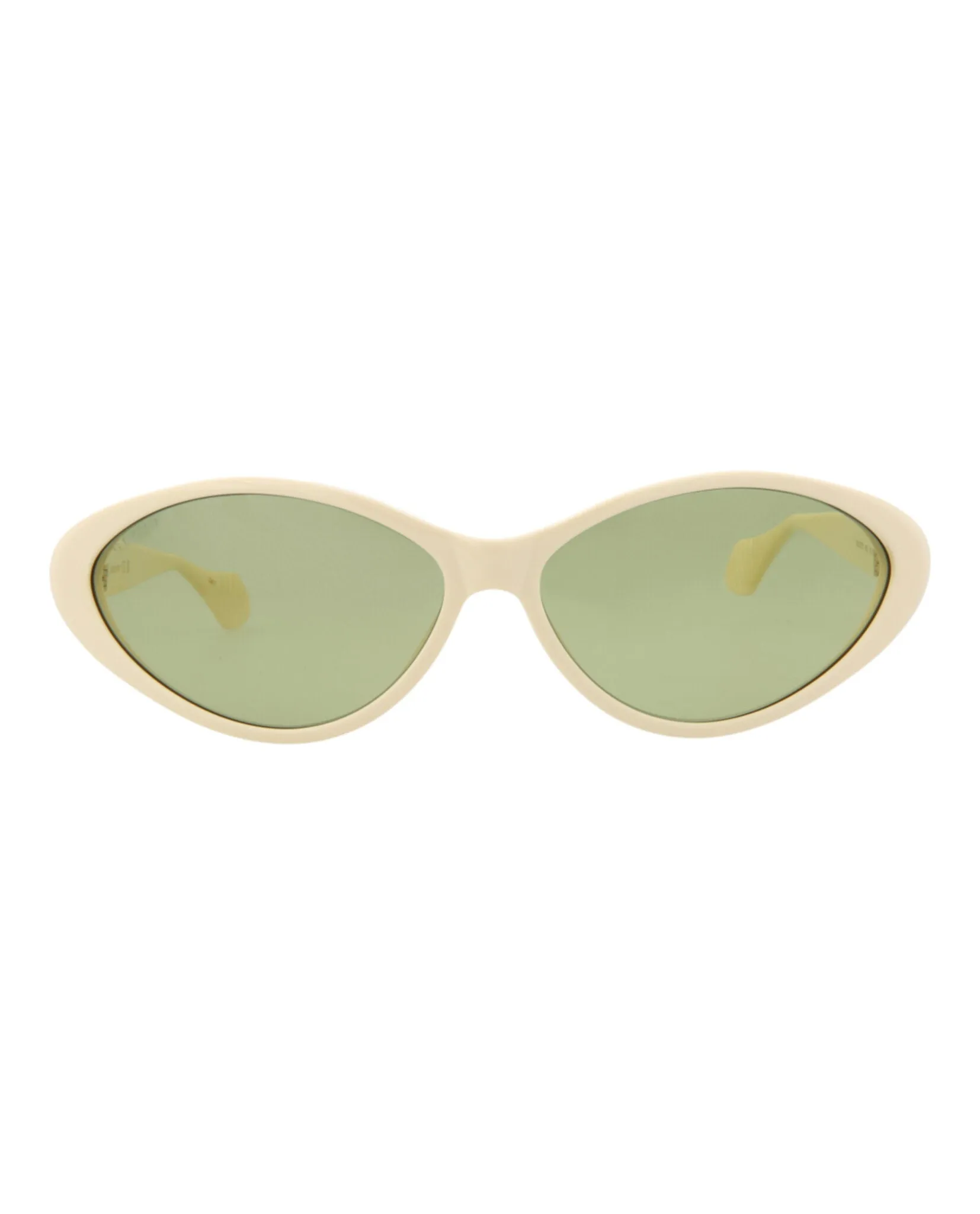Gucci GG 1377S 30014359 001 Round Plastic Ivory Sunglasses with Green Lens sold by Gaffos