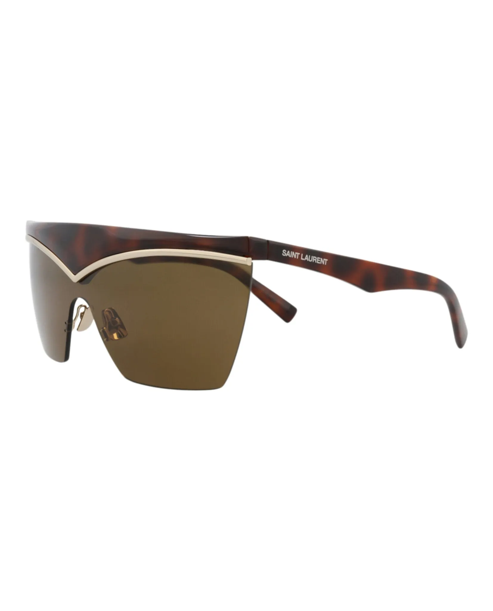 Saint Laurent SL 614MASK 30014960 002 Shield Metal Havana Sunglasses with Brown Lens sold by Gaffos product image thumbnail 2