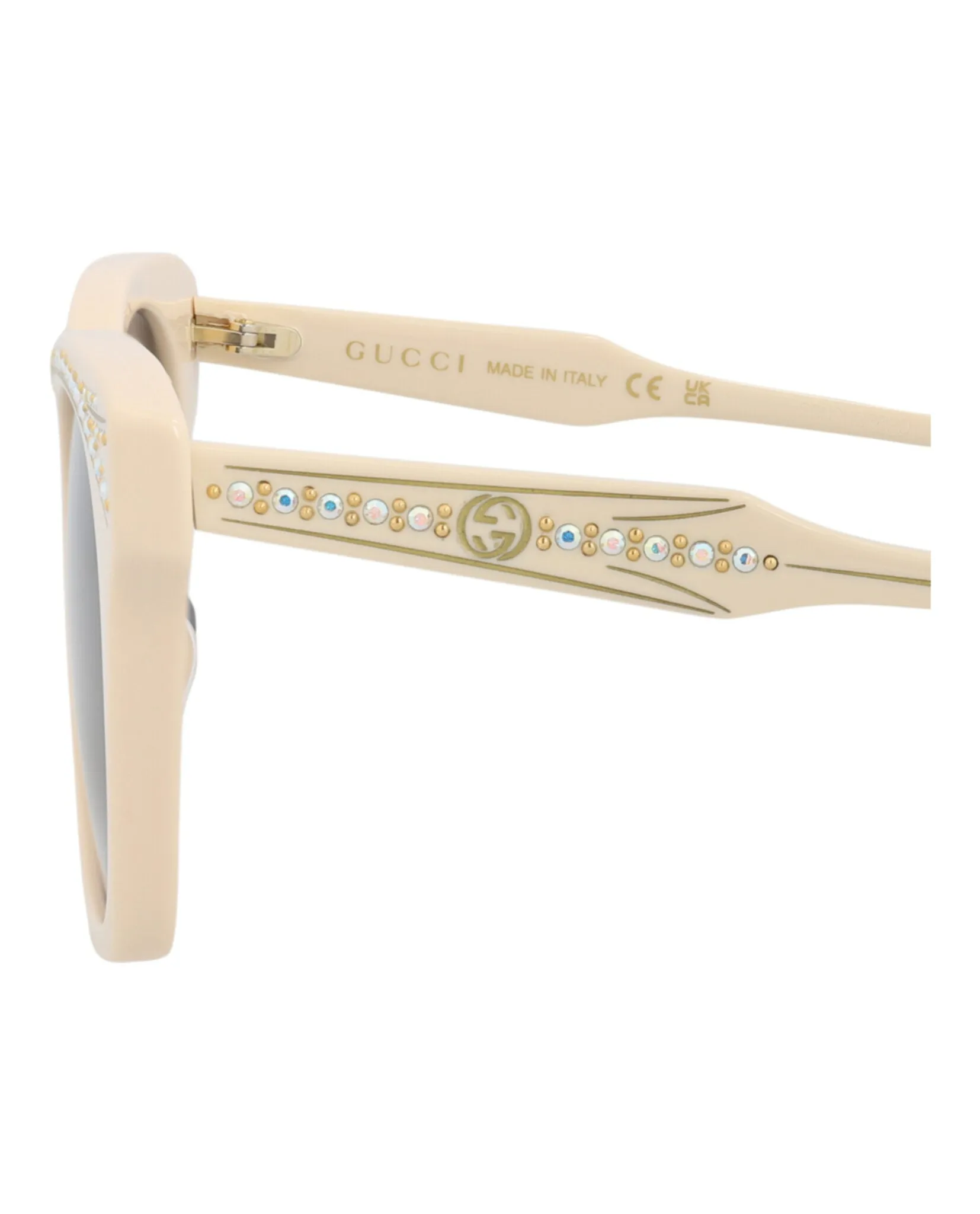 Gucci GG 1299S 30013902 004 Cat-Eye Plastic Ivory Sunglasses with Blue Lens sold by Gaffos product image thumbnail 4