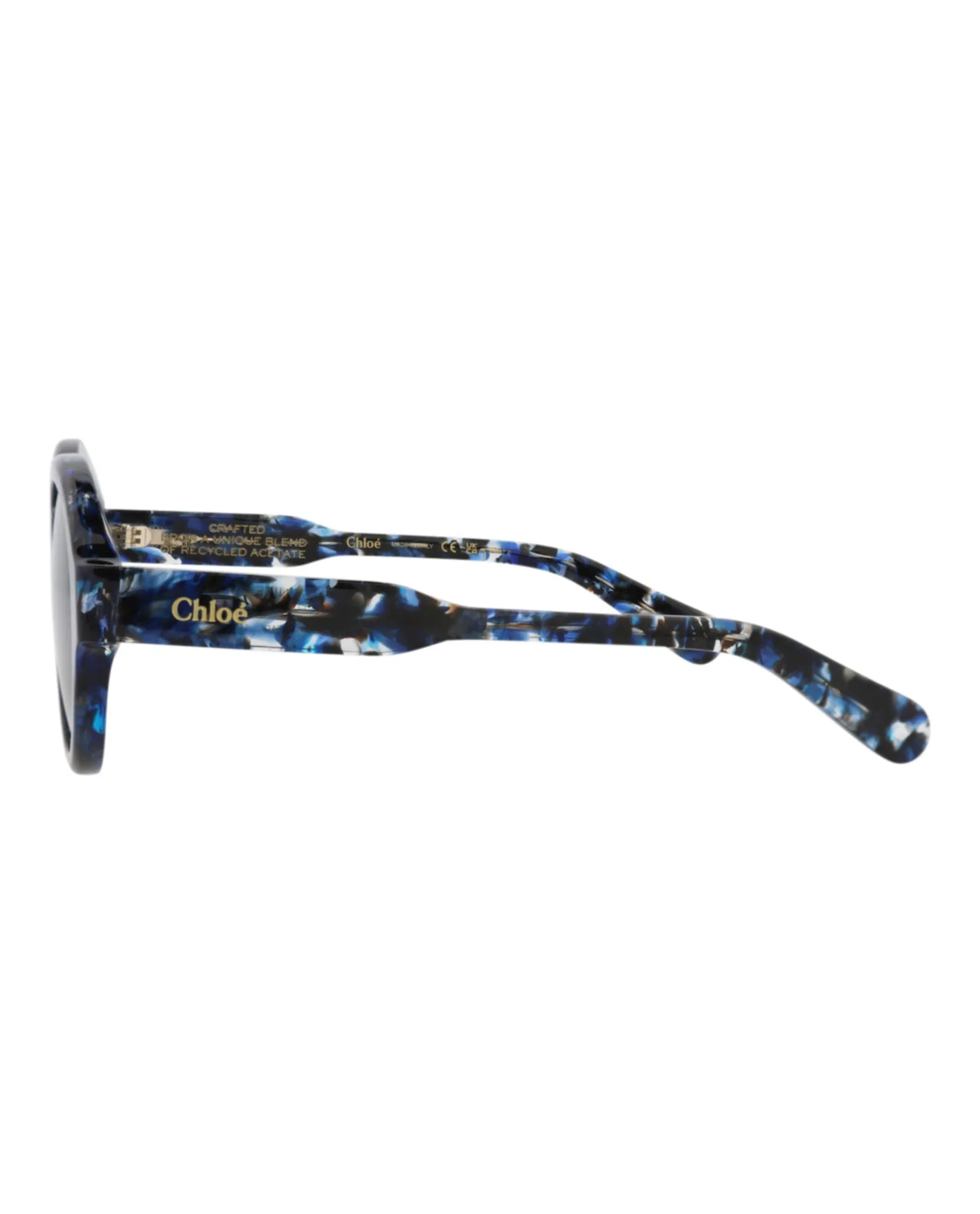 Chloé CH 0156SK 30014195 003 Round Plastic Blue Sunglasses with Blue Lens sold by Gaffos product image thumbnail 3