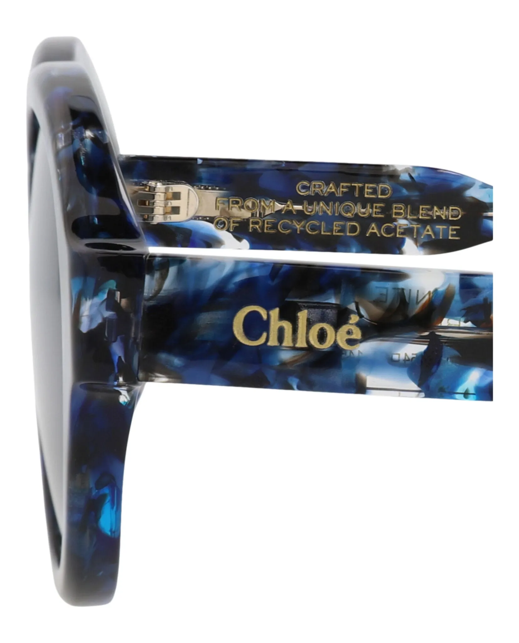 Chloé CH 0156SK 30014195 003 Round Plastic Blue Sunglasses with Blue Lens sold by Gaffos product image thumbnail 4