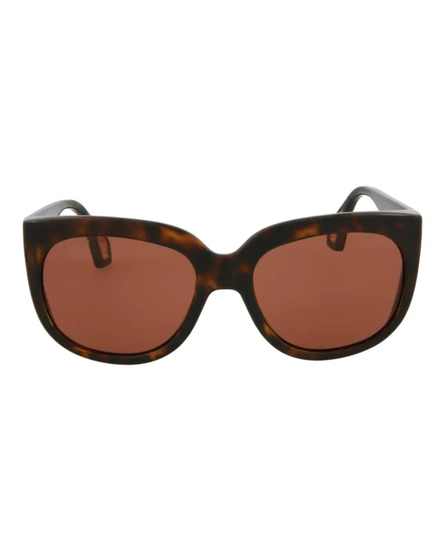 Gucci GG 0468S 30006410 002 Square Plastic Havana Sunglasses with Brown Lens sold by Gaffos