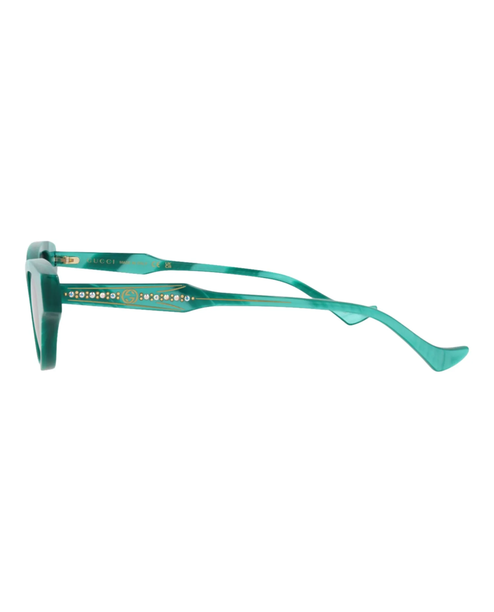 Gucci GG 1298S 30013901 003 Cat-Eye Plastic Green Sunglasses with Violet Lens sold by Gaffos product image thumbnail 3