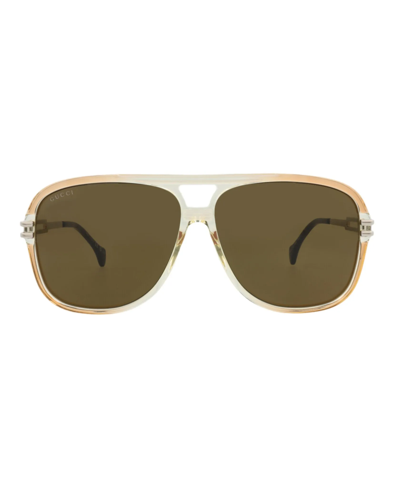Gucci GG 1105S 30012813 002 Aviator Plastic Silver Sunglasses with Brown Lens sold by Gaffos