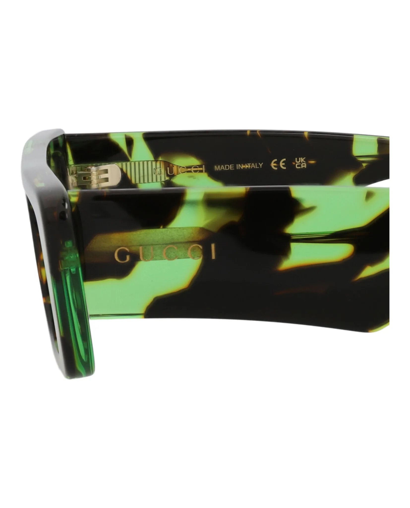 Gucci GG 1331S 30013890 008 Square Plastic Havana Sunglasses with Green Lens sold by Gaffos product image thumbnail 4