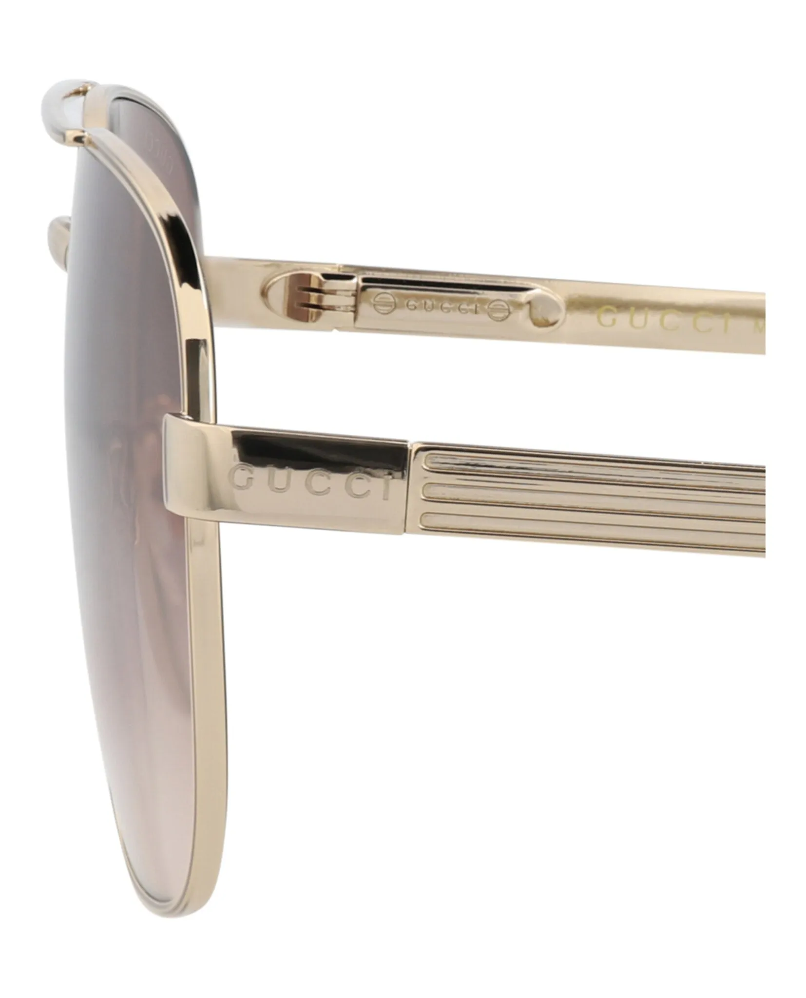 Gucci GG 1223S 30013480 003 Aviator Metal Gold Sunglasses with Brown Lens sold by Gaffos product image thumbnail 3