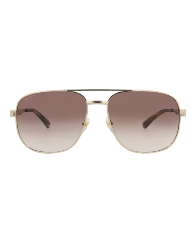 Gucci GG 1223S 30013480 003 Aviator Metal Gold Sunglasses with Brown Lens sold by Gaffos