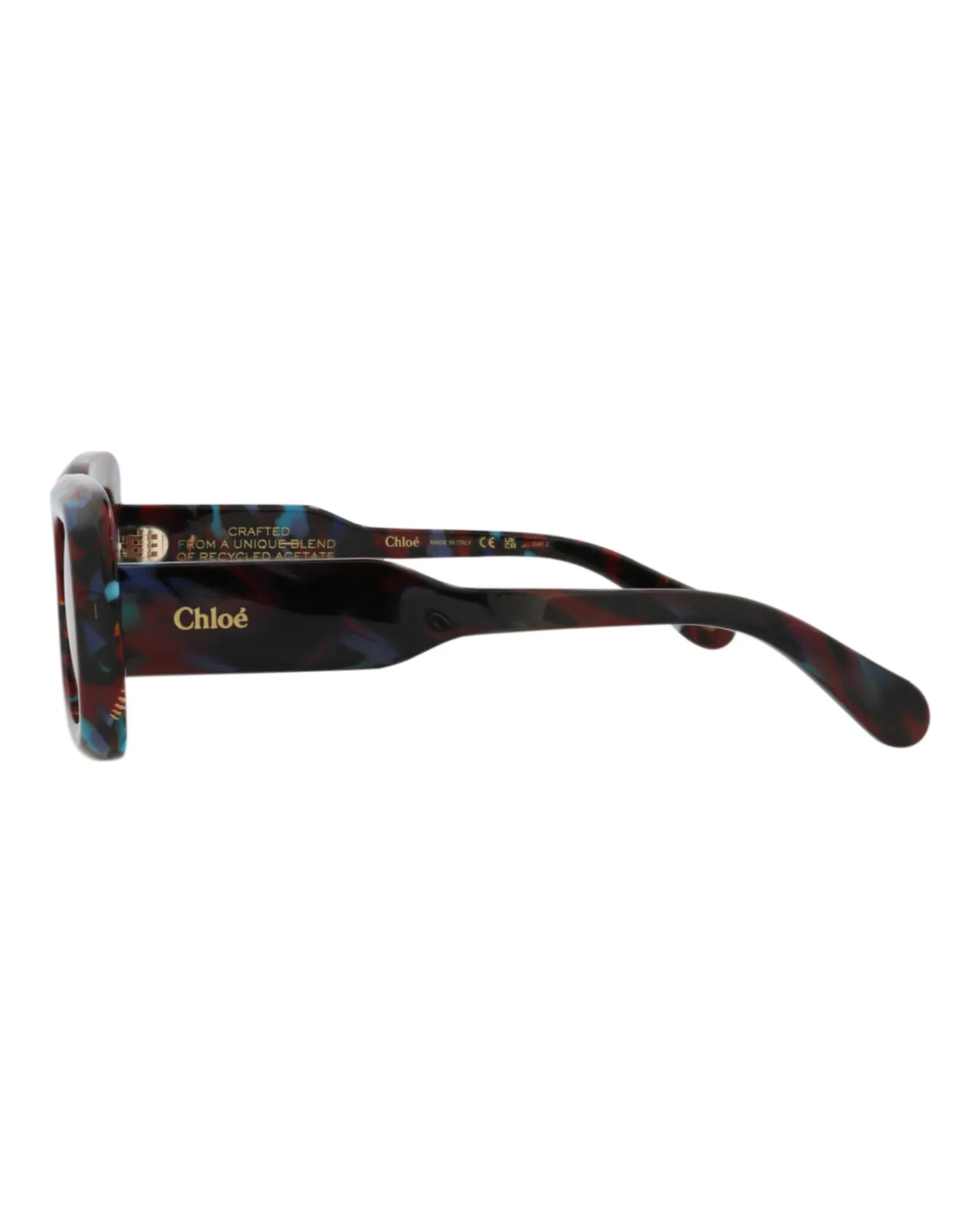 Chloé CH 0188S 30014662 006 Square Plastic Havana Sunglasses with Red Lens sold by Gaffos product image thumbnail 3