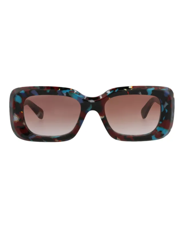 Chloé CH 0188S 30014662 006 Square Plastic Havana Sunglasses with Red Lens sold by Gaffos