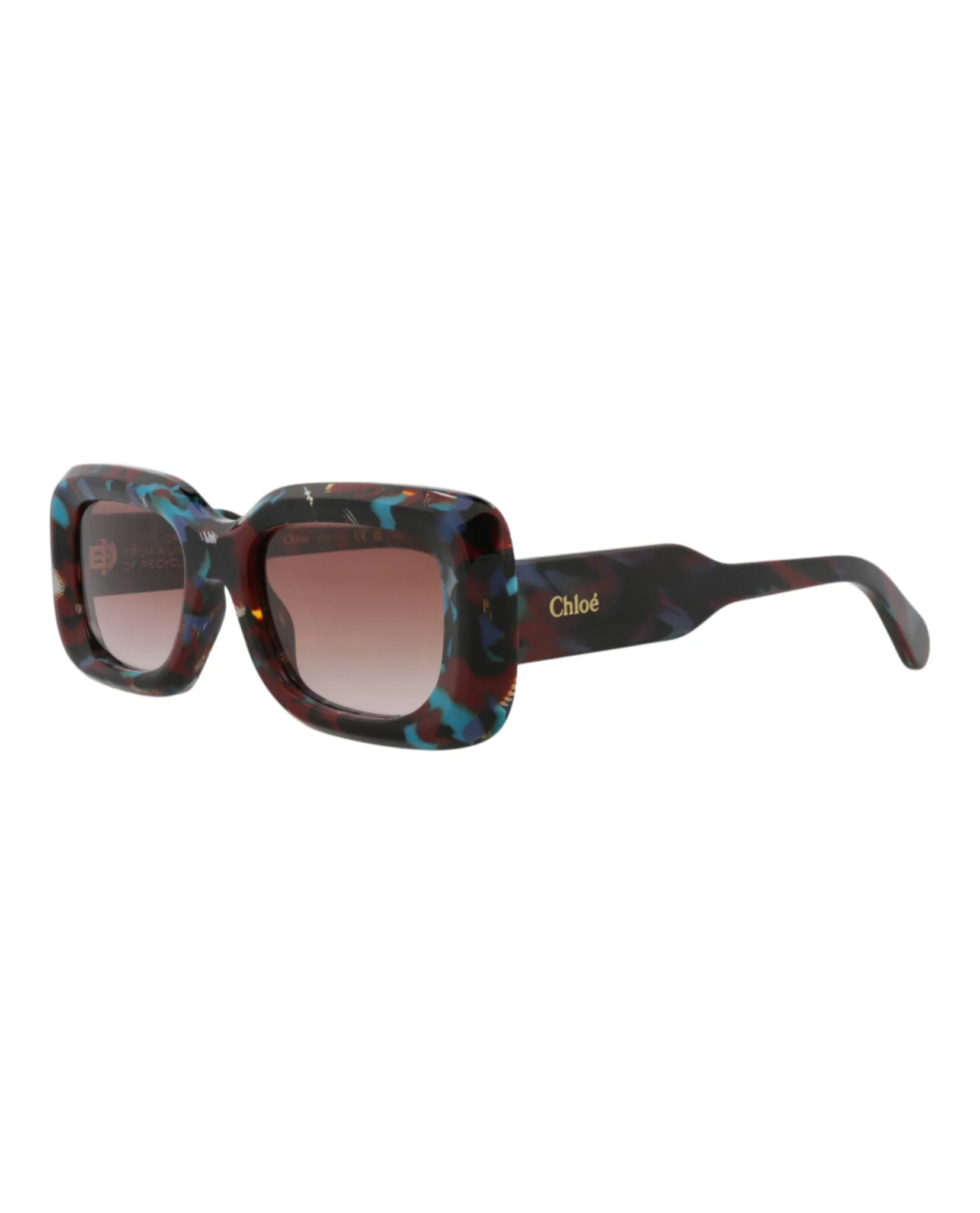 Chloé CH 0188S 30014662 006 Square Plastic Havana Sunglasses with Red Lens sold by Gaffos product image thumbnail 2