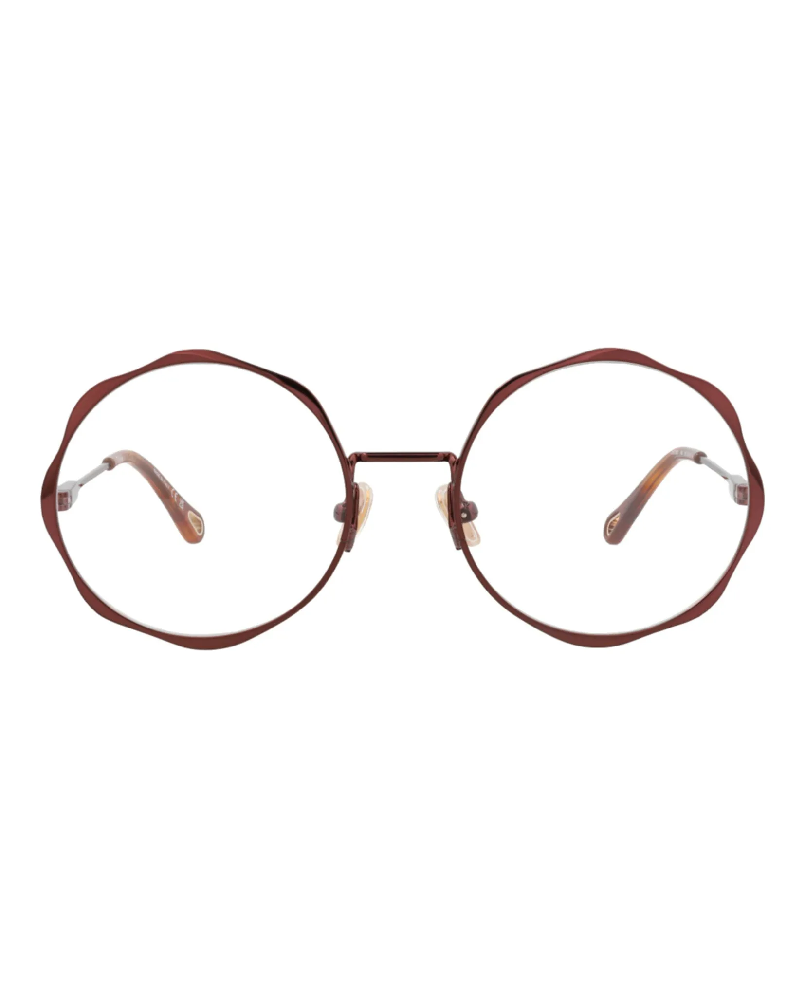 Chloé CH 0185O 30014133 006 Round Metal Brown Optical Frames with Transparent Lens sold by Gaffos