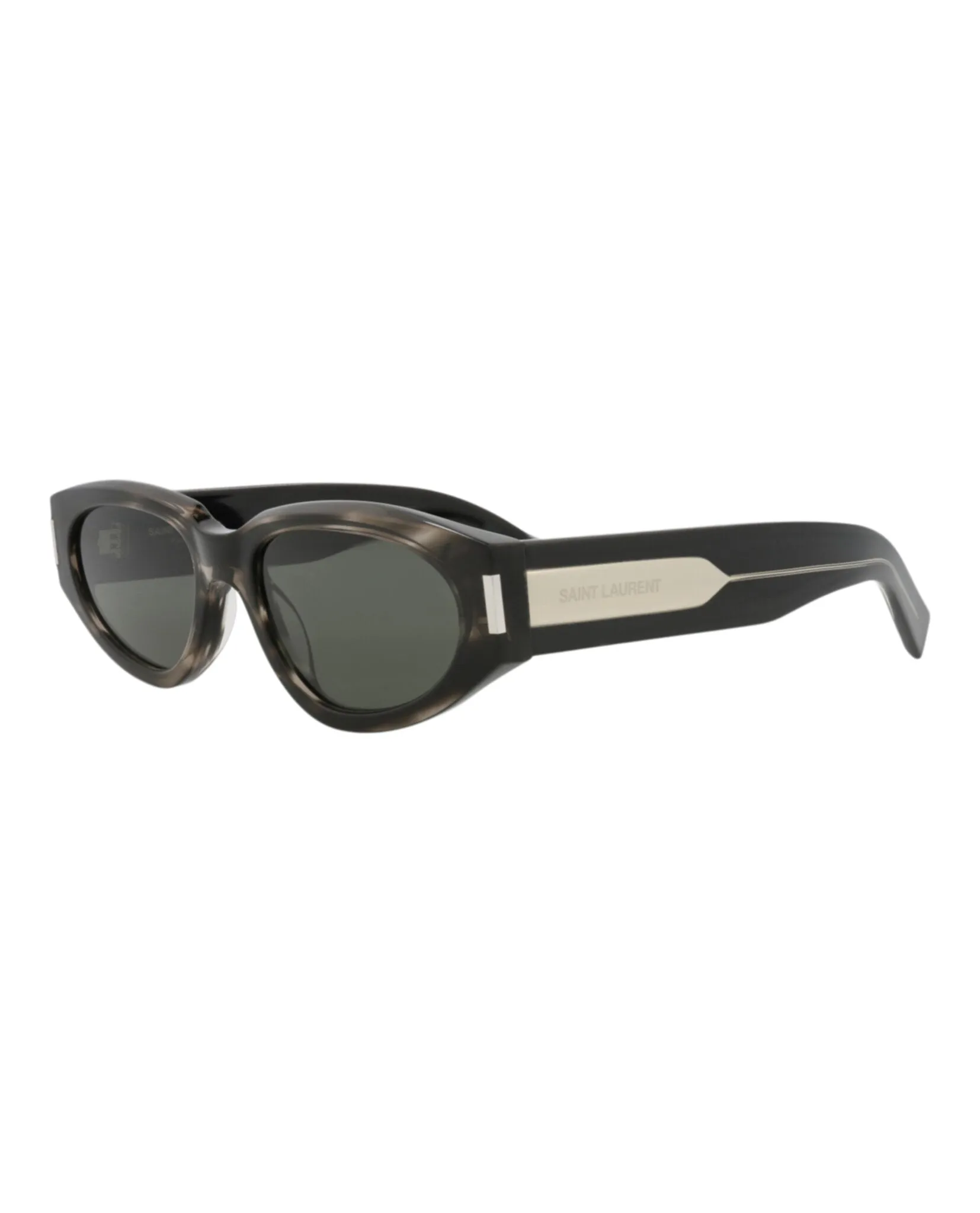 Saint Laurent SL 618 30014642 004 Round Plastic Crystal Sunglasses with Grey Lens sold by Gaffos product image thumbnail 2