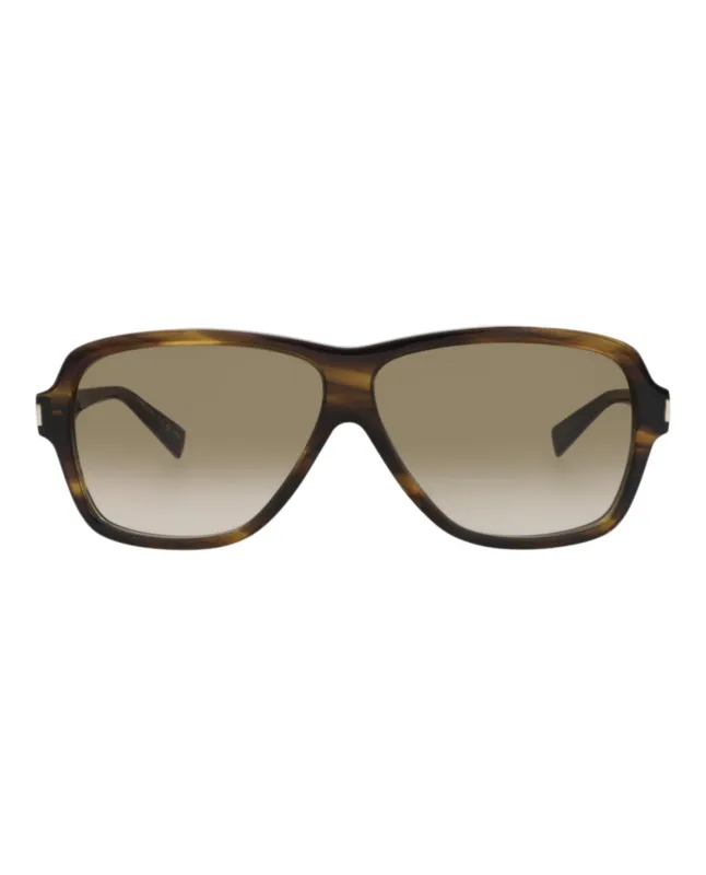 Saint Laurent SL 609CAROL 30014608 003 Aviator Plastic Havana Sunglasses with Brown Lens sold by Gaffos