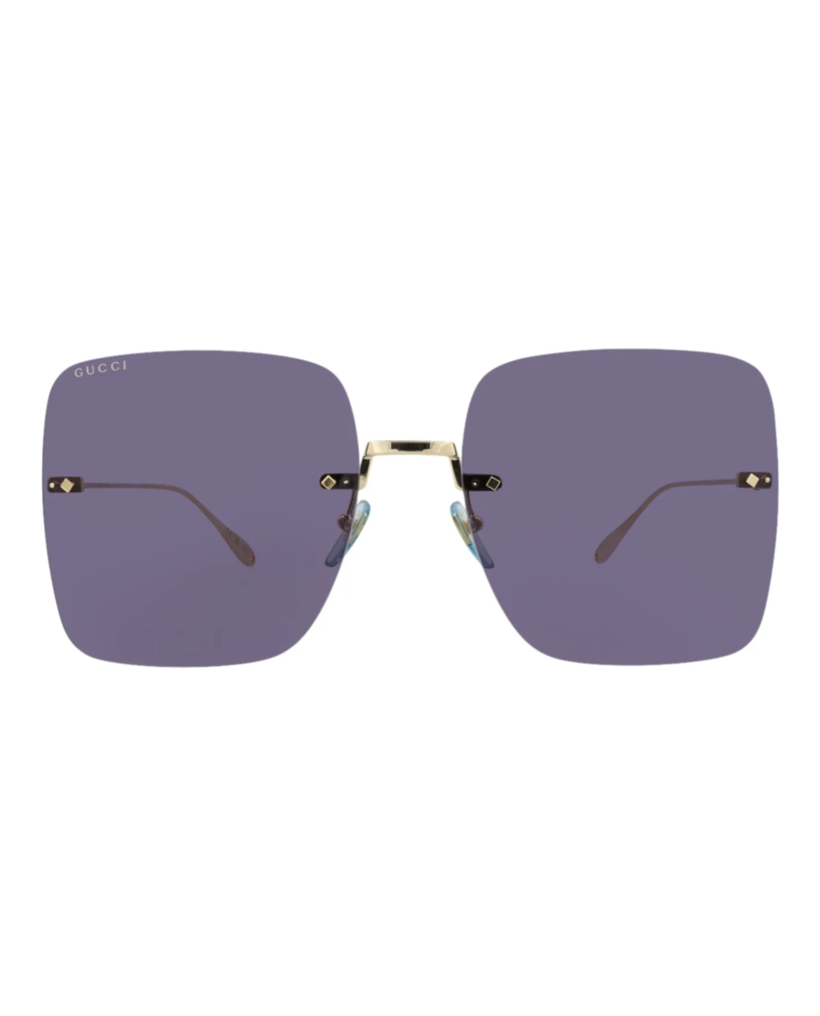Gucci GG 1147S 30012721 004 Square Metal Gold Sunglasses with Blue Lens sold by Gaffos