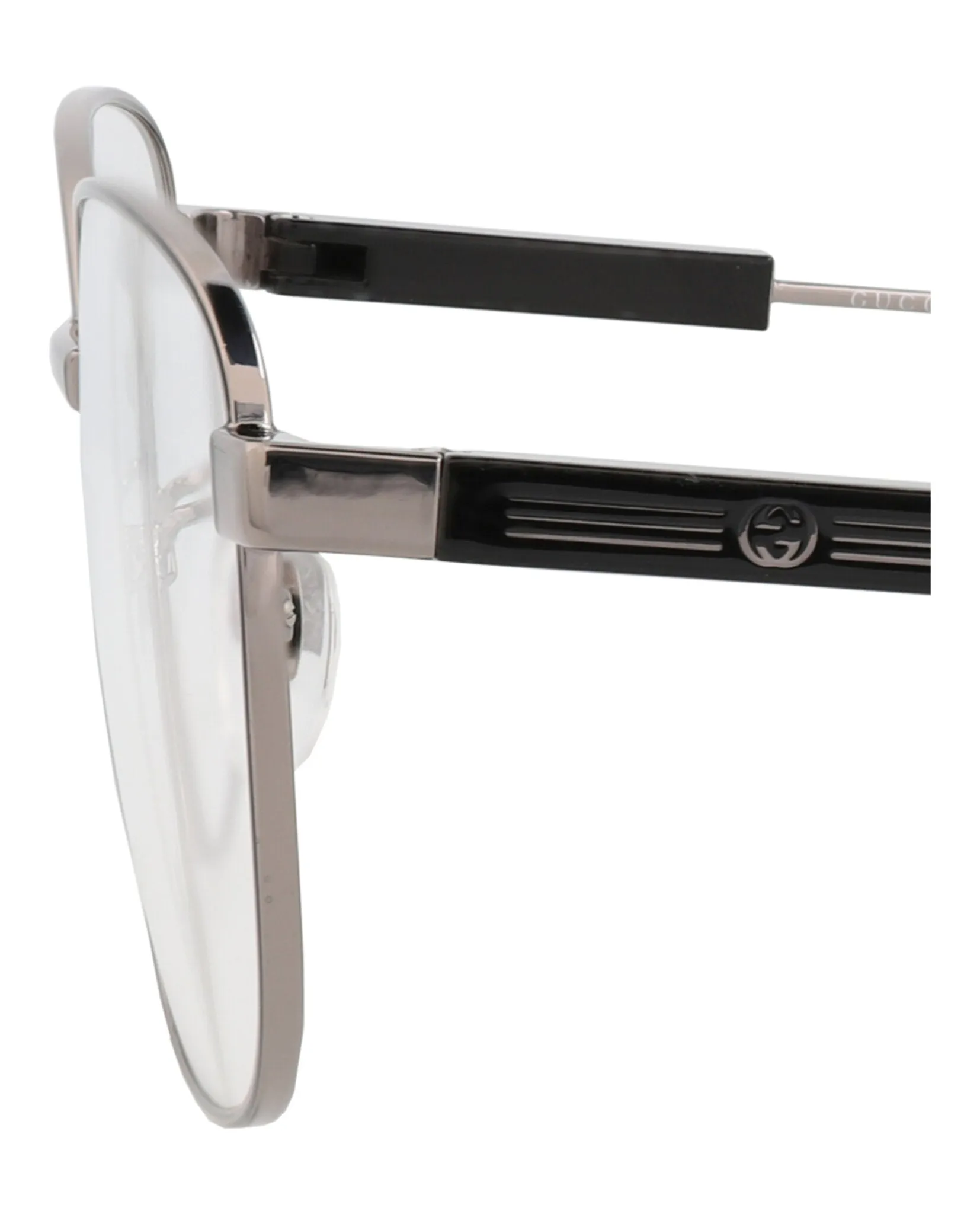 Gucci GG 1312O 30013899 001 Square Metal Ruthenium Optical Frames with Transparent Lens sold by Gaffos product image thumbnail 4