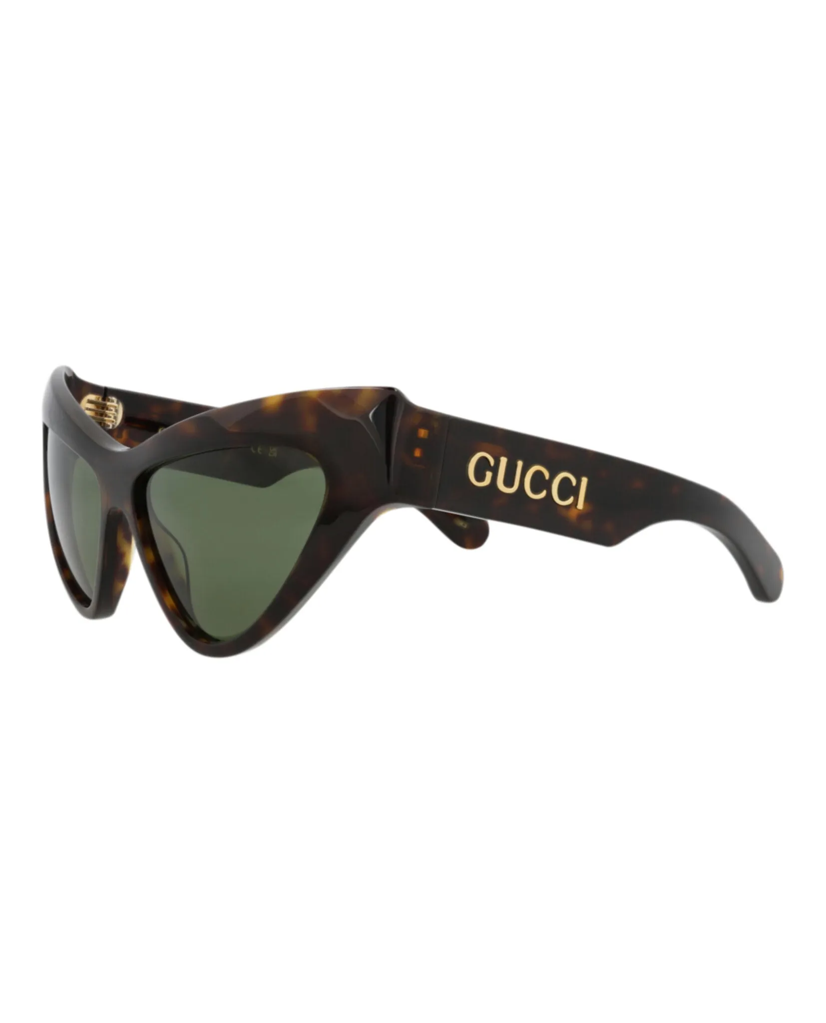Gucci GG 1294S 30013847 004 Cat-Eye Plastic Havana Sunglasses with Green Lens sold by Gaffos product image thumbnail 2