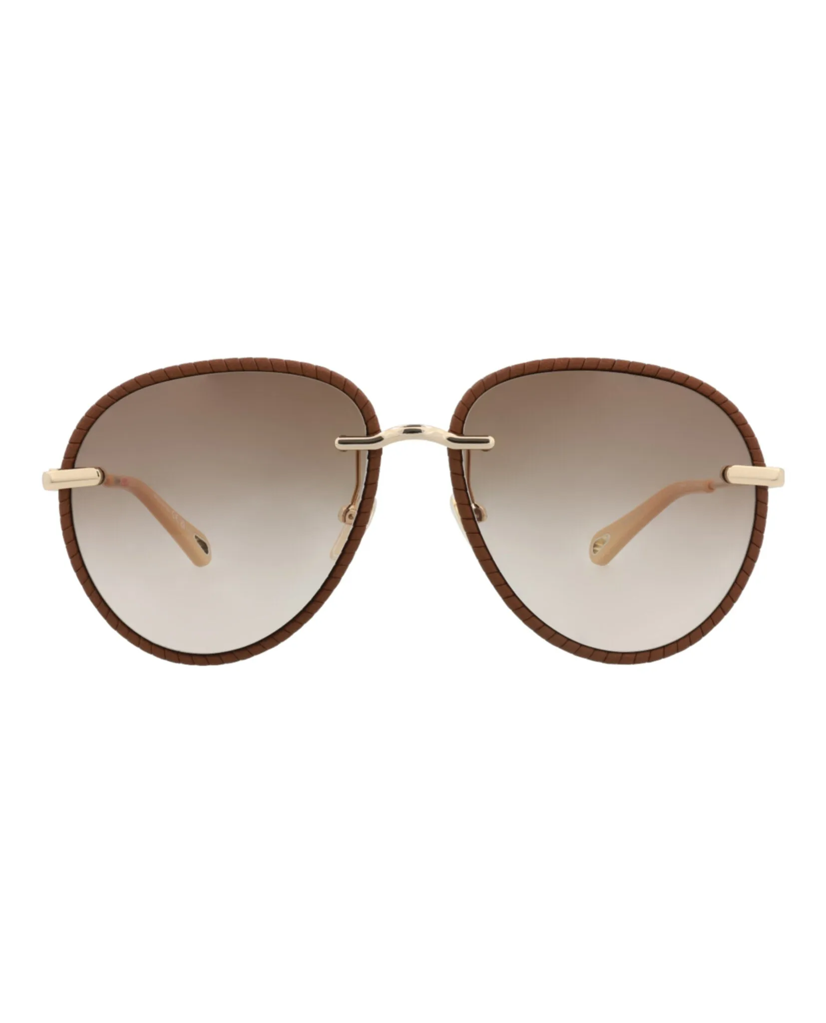 Chloé CH 0187S 30014374 001 Aviator Metal Gold Sunglasses with Brown Lens sold by Gaffos