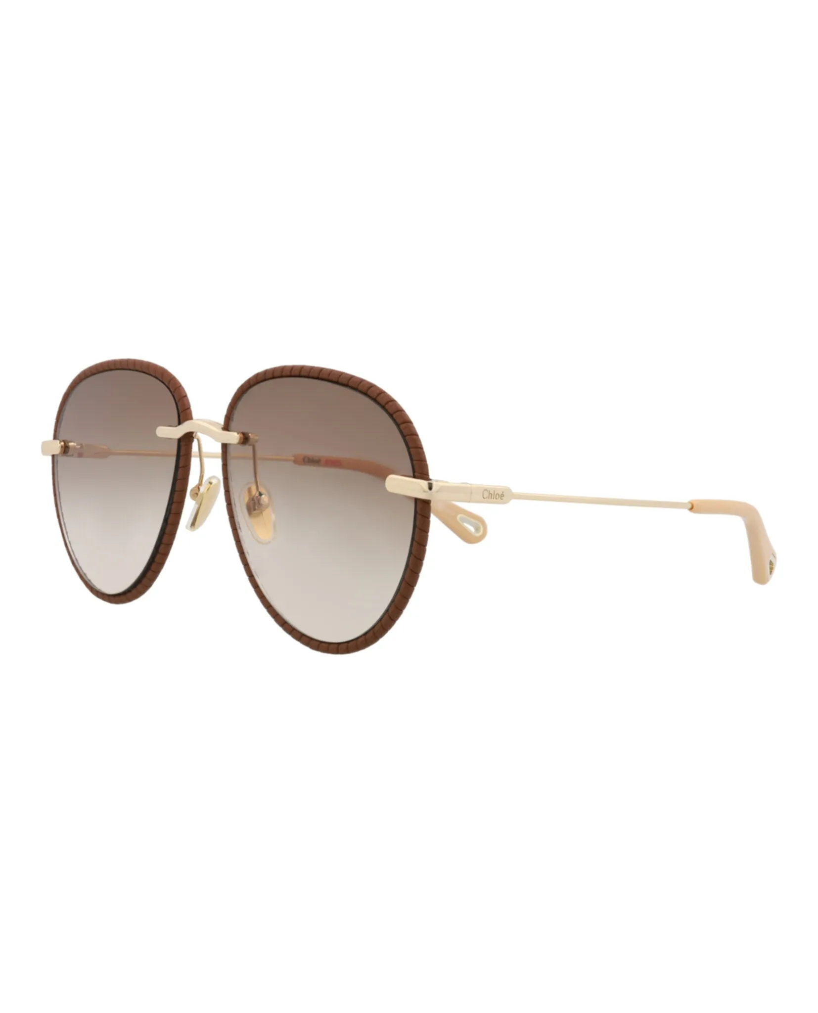 Chloé CH 0187S 30014374 001 Aviator Metal Gold Sunglasses with Brown Lens sold by Gaffos product image thumbnail 2