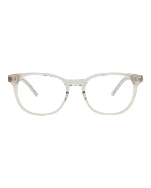 Saint Laurent SL M111 30014324 004 Round Plastic Beige Optical Frames with Transparent Lens sold by Gaffos