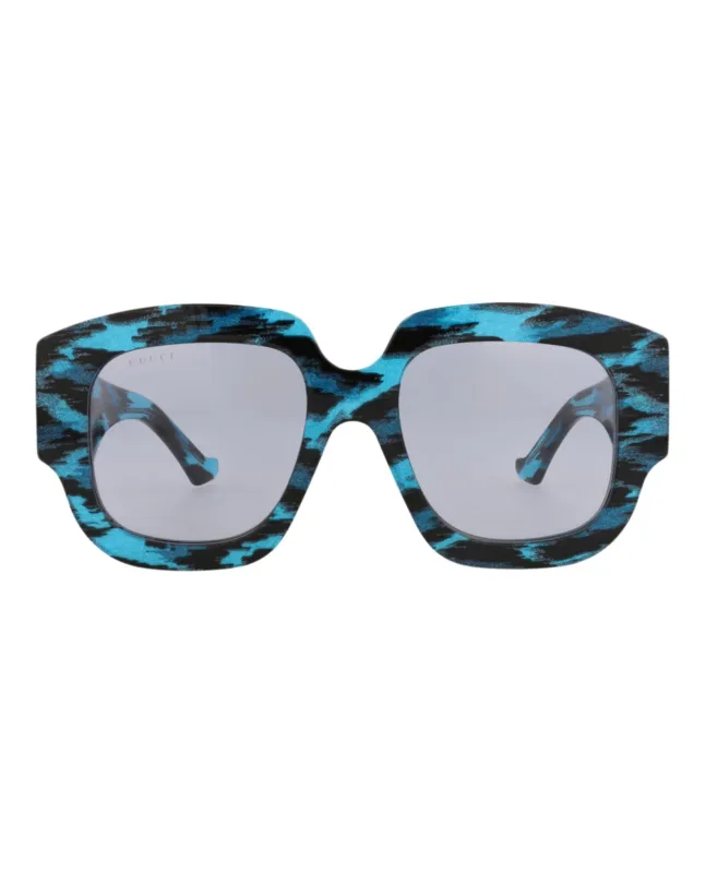 Gucci GG 1546S 30014824 003 Square Plastic Black Sunglasses with Violet Lens sold by Gaffos