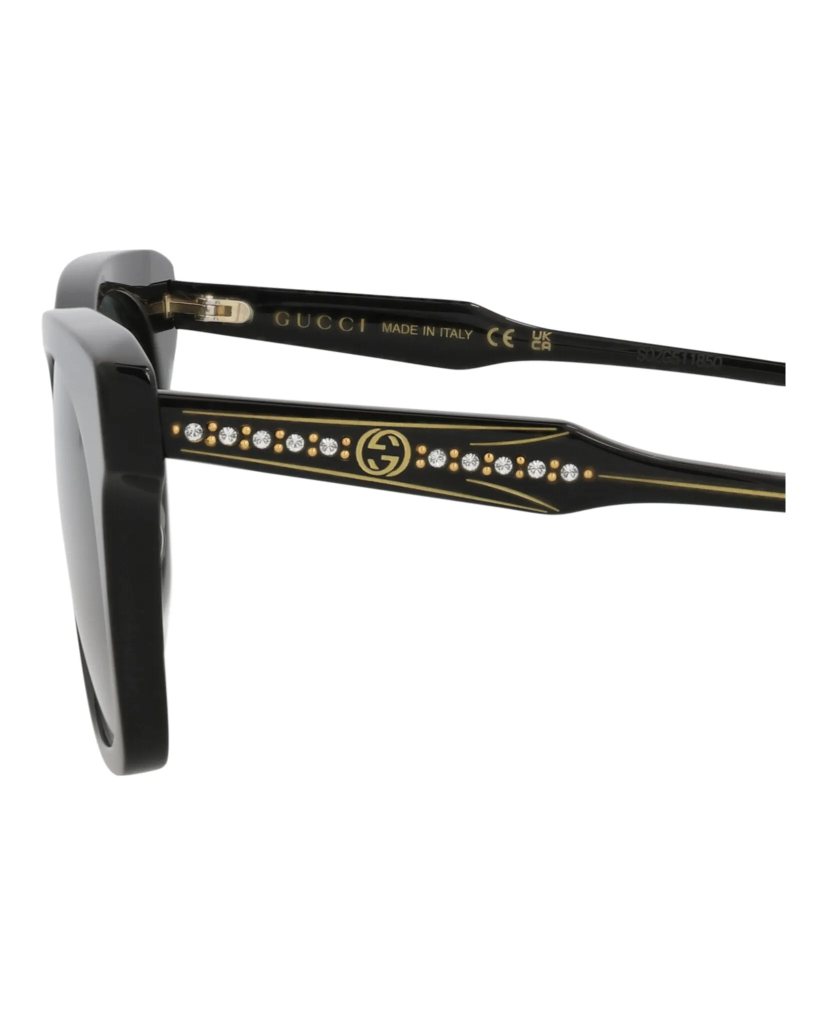 Gucci GG 1299S 30013902 001 Cat-Eye Plastic Black Sunglasses with Grey Lens sold by Gaffos product image thumbnail 4
