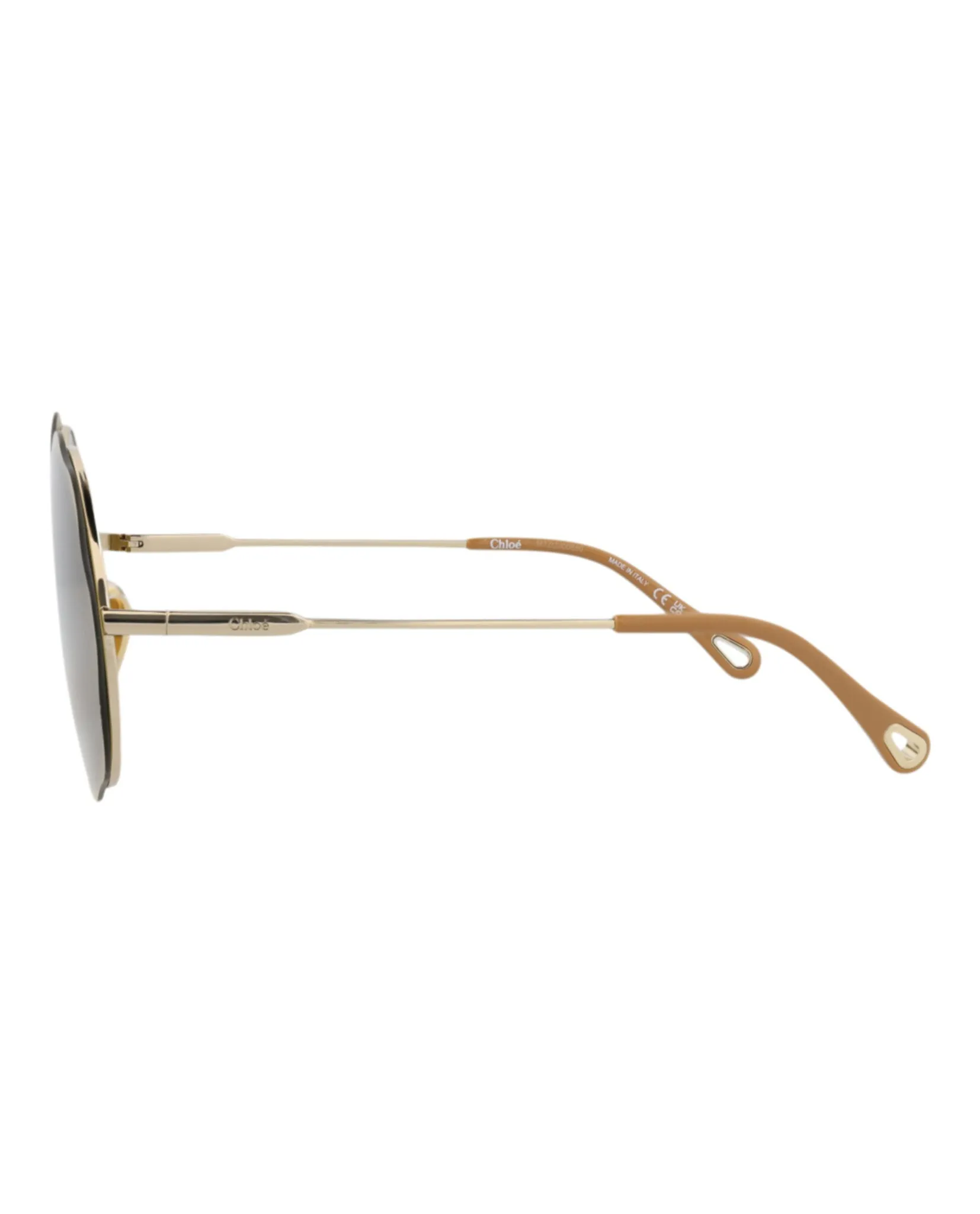 Chloé CH 0202S 30014664 001 Round Metal Gold Sunglasses with Green Lens sold by Gaffos product image thumbnail 3