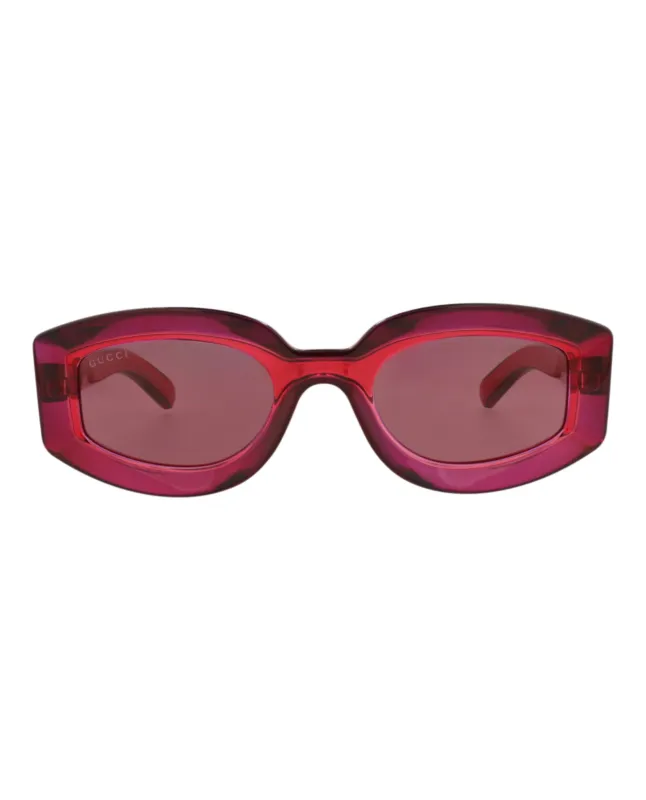 Gucci GG 1719S 30015508 004 Cat-Eye Plastic Red Sunglasses with Violet Lens sold by Gaffos