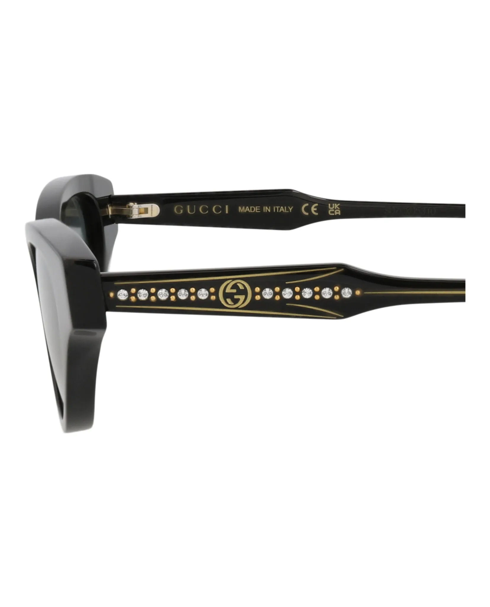 Gucci GG 1298S 30013901 001 Cat-Eye Plastic Black Sunglasses with Grey Lens sold by Gaffos product image thumbnail 4