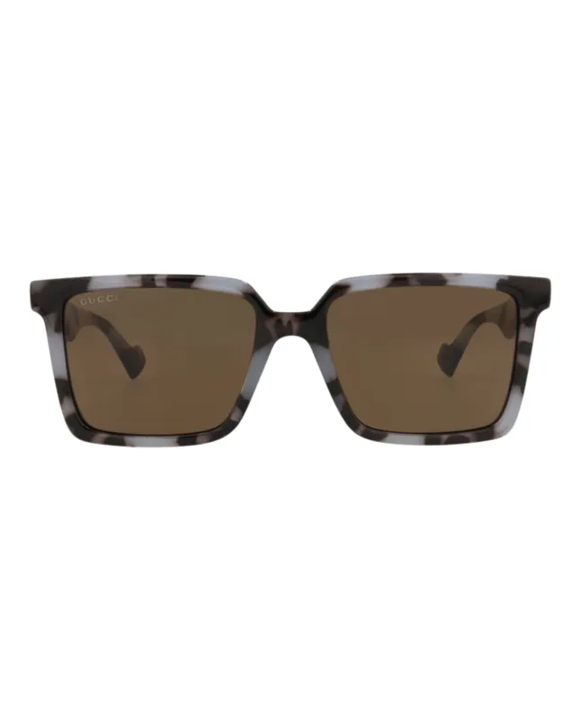Gucci GG 1540S 30014817 005 Square Plastic Grey Sunglasses with Brown Lens sold by Gaffos