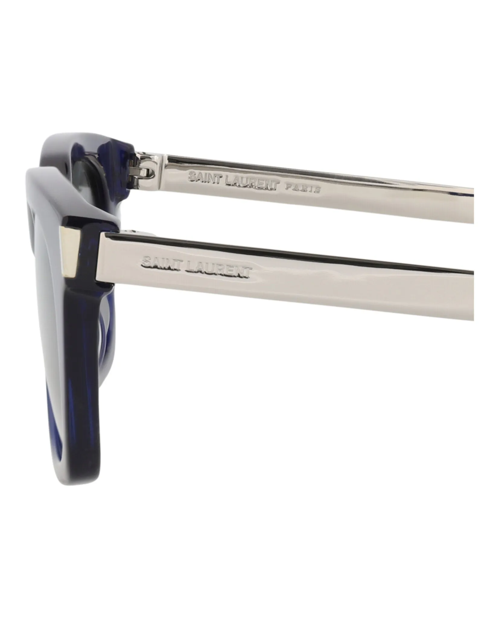 Saint Laurent SL 582 30014114 003 Square Plastic Blue Sunglasses with Silver Lens sold by Gaffos product image thumbnail 4