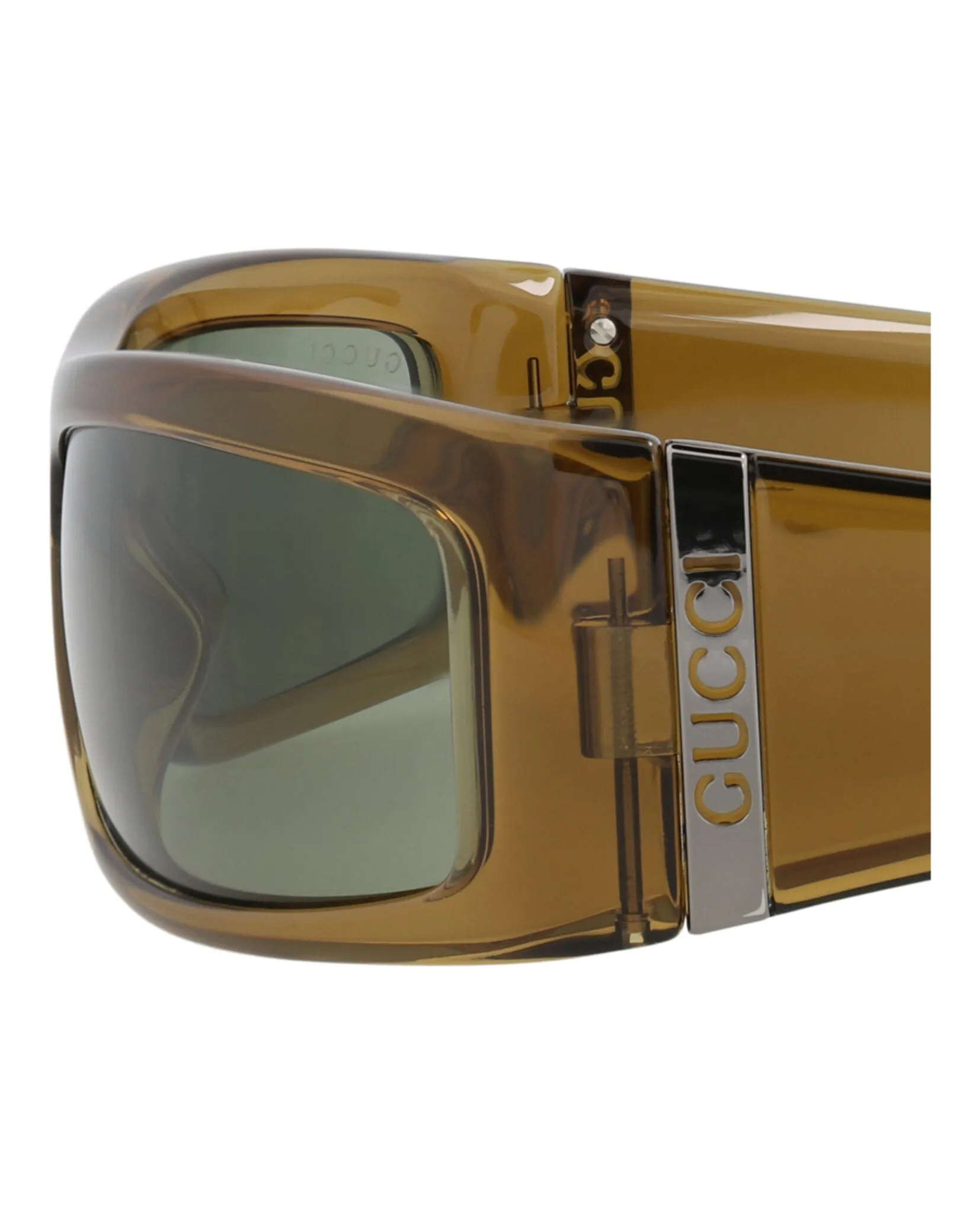 Gucci GG 1492S 30014769 003 Shield Plastic Brown Sunglasses with Green Lens sold by Gaffos product image thumbnail 4