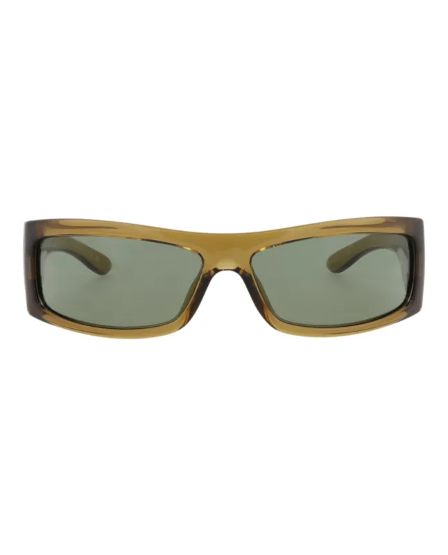 Gucci GG 1492S 30014769 003 Shield Plastic Brown Sunglasses with Green Lens sold by Gaffos