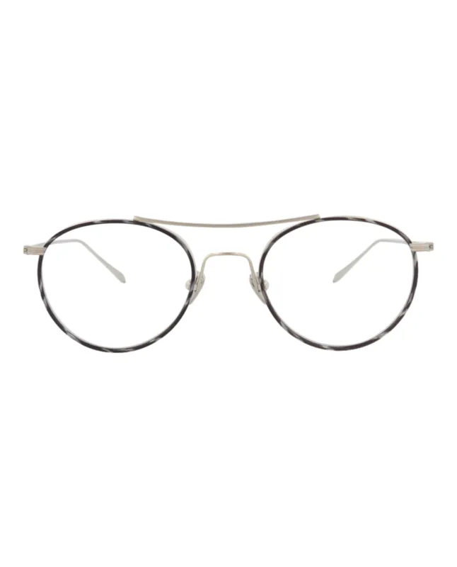 Maui Jim MJ O2419 17A Round Metal Silver Optical Frames with Transparent Lens sold by Gaffos