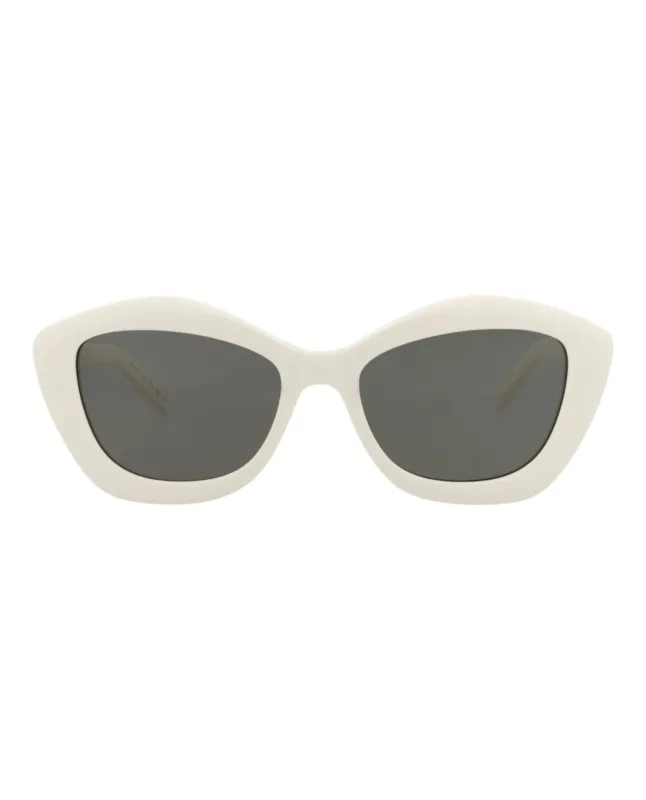 Saint Laurent SL 68 30010684 004 Cat-Eye Plastic Ivory Sunglasses with Grey Lens sold by Gaffos