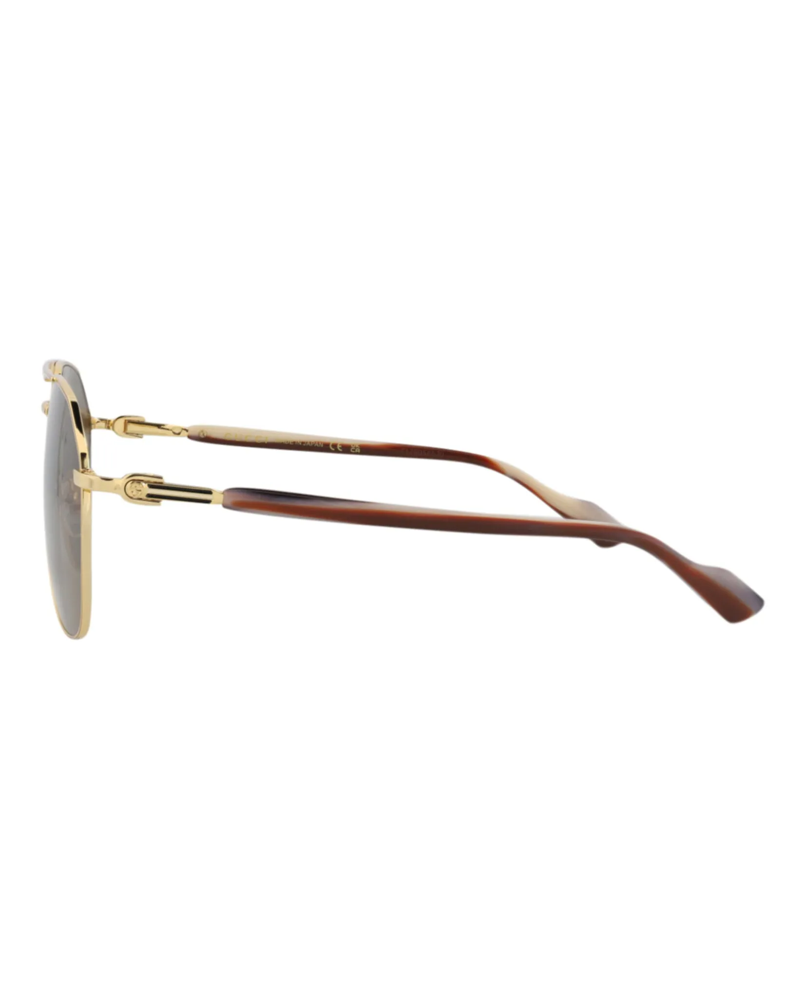 Gucci GG 1220S 30013416 002 Aviator Metal Gold Sunglasses with Brown Lens sold by Gaffos product image thumbnail 3