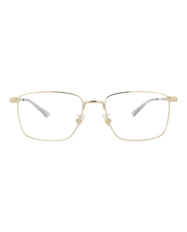 Montblanc MB 0308O 30014594 001 Square Metal Gold Optical Frames with Transparent Lens sold by Gaffos