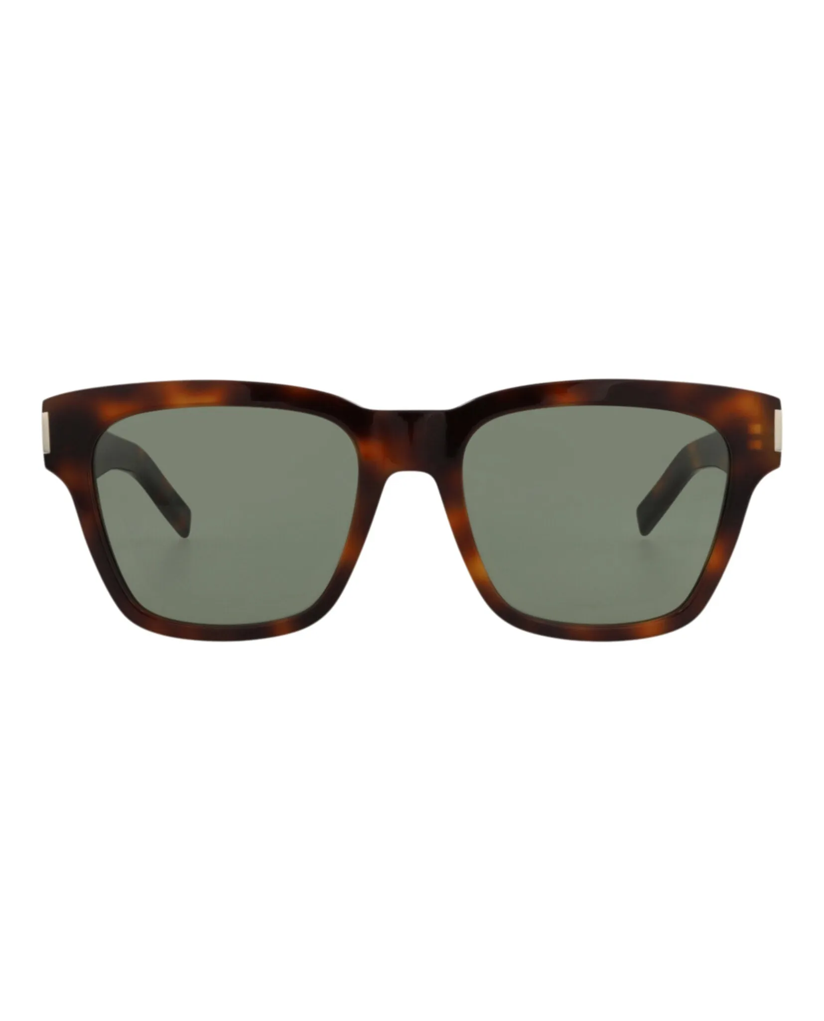 Saint Laurent SL 560 30013784 002 Square Plastic Havana Sunglasses with Green Lens sold by Gaffos