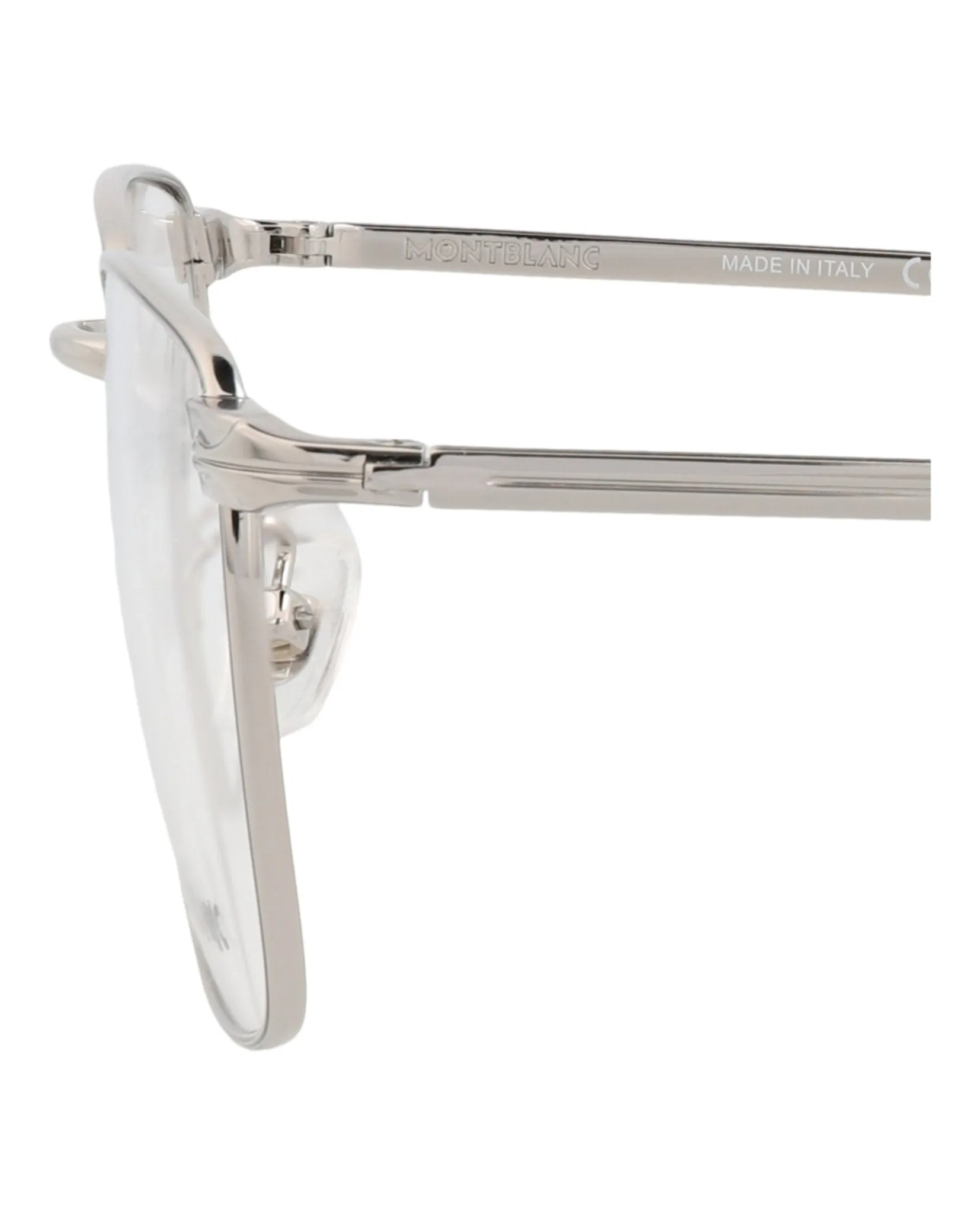 Montblanc MB 0308O 30014594 003 Square Metal Silver Optical Frames with Transparent Lens sold by Gaffos product image thumbnail 4