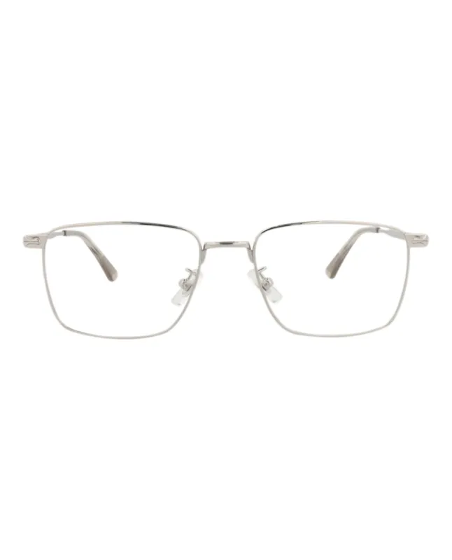 Montblanc MB 0308O 30014594 003 Square Metal Silver Optical Frames with Transparent Lens sold by Gaffos