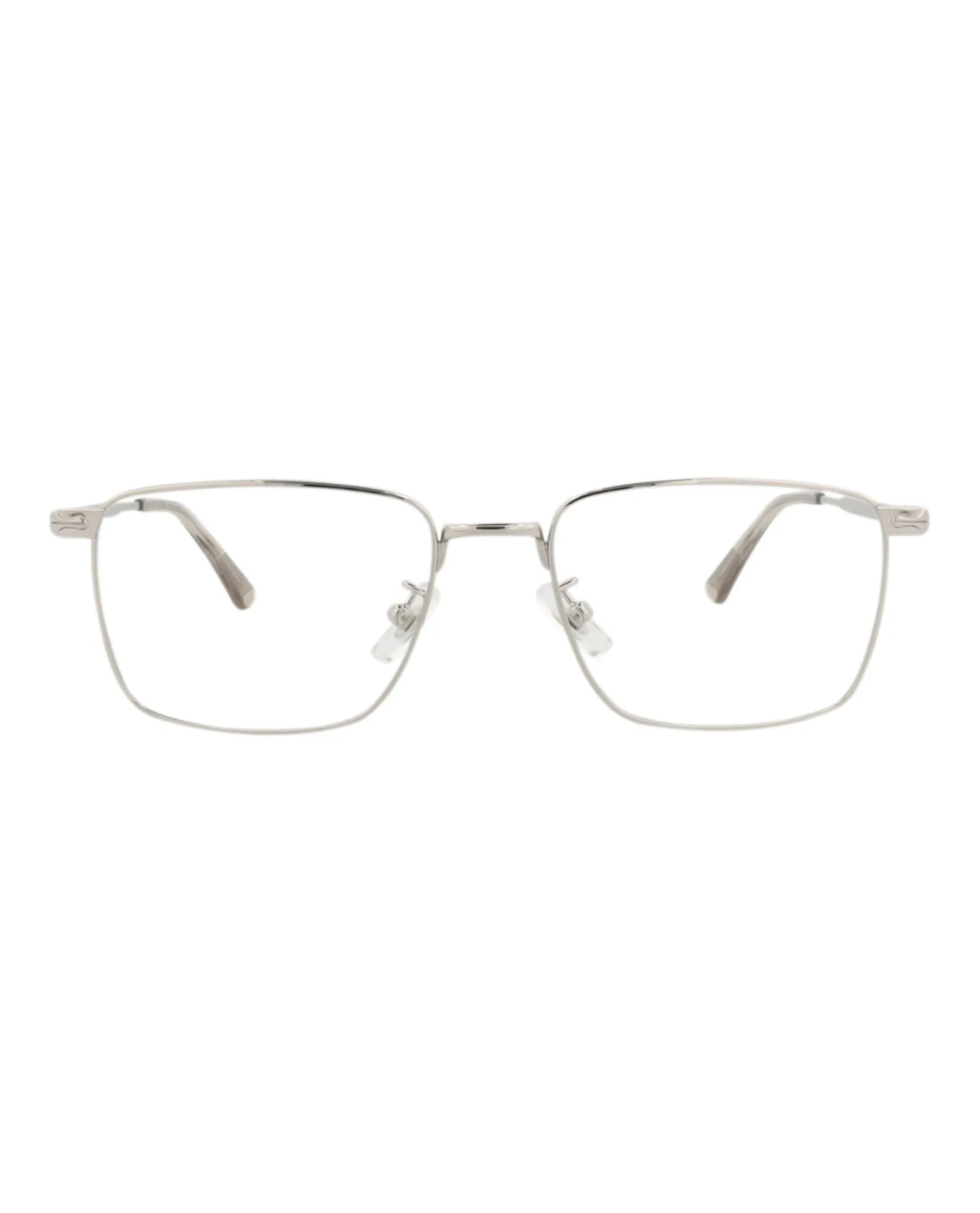 Montblanc MB 0308O 30014594 003 Square Metal Silver Optical Frames with Transparent Lens sold by Gaffos